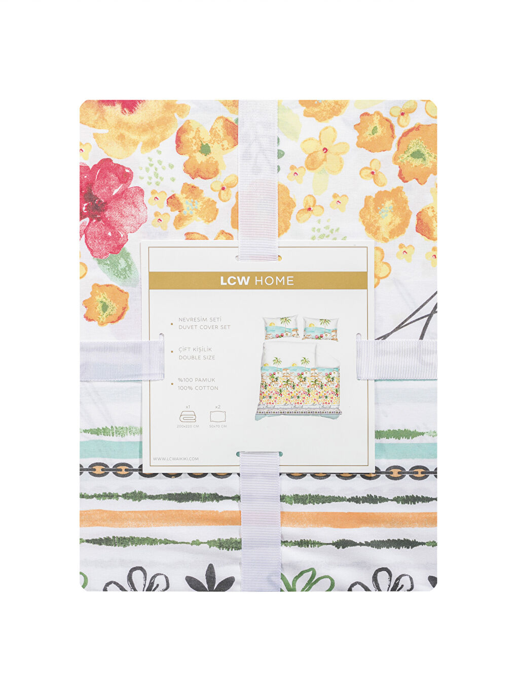 Karışık Baskılı Çift Kişilik Nevresim Seti-6