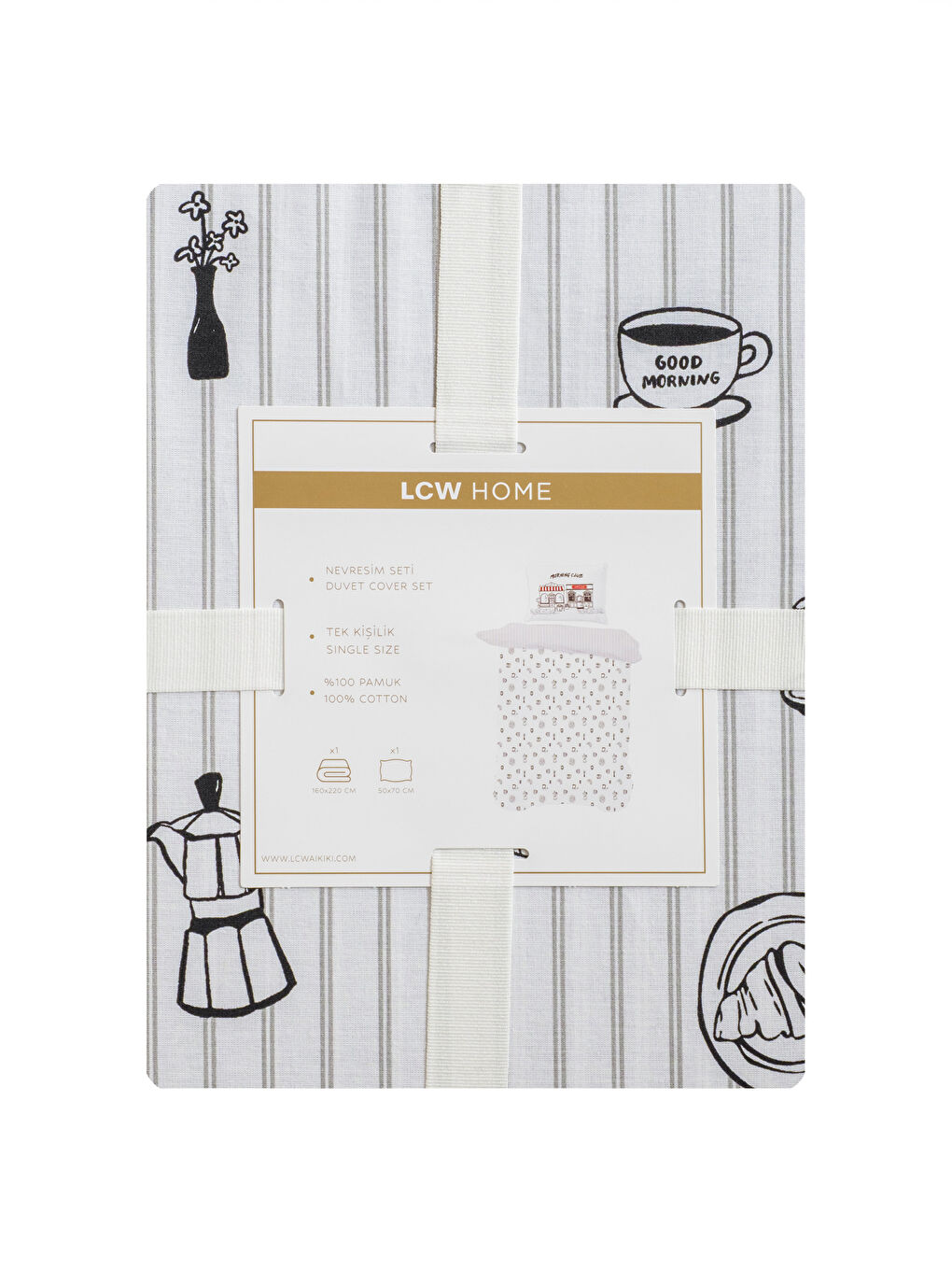 Karışık Baskılı Tek Kişilik Nevresim Seti-6