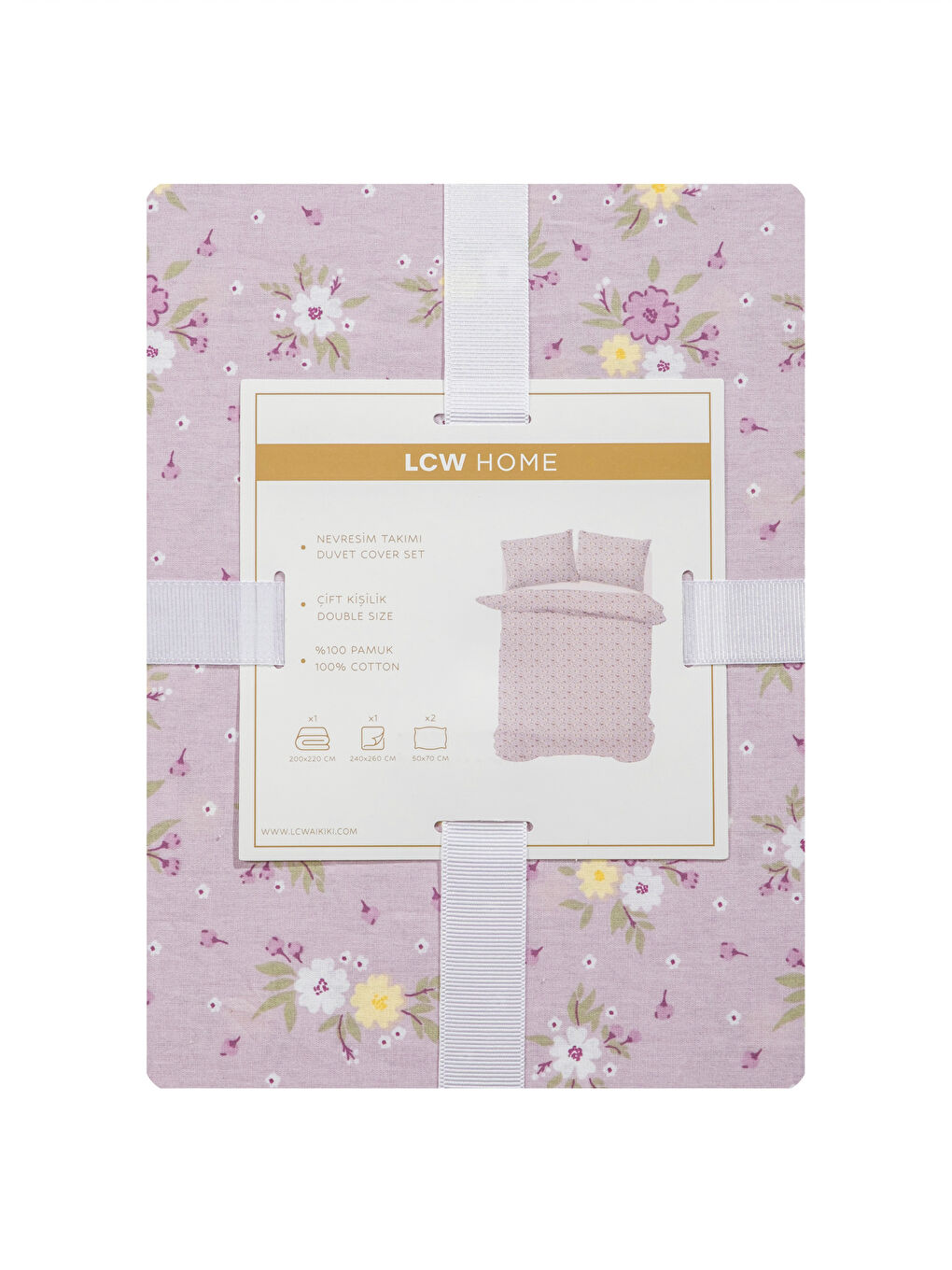Karışık Çiçek Desenli Çift Kişilik Nevresim Takım-7