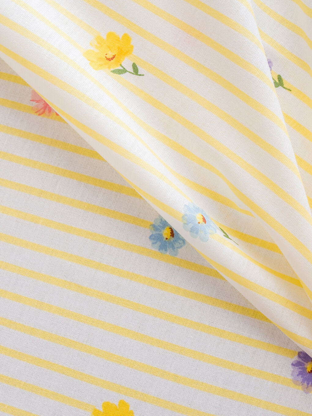 Sarı Çiçekli Tek Kişilik Lastikli Çarşaf-2