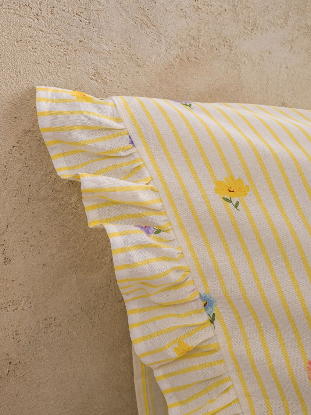 Karışık Desenli Pamuklu Yastık Kılıfı 2'li 50x70 cm-2