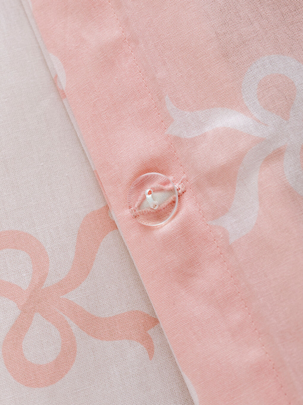 Pembe Fiyonk Baskılı Çift Kişilik Nevresim Seti-5