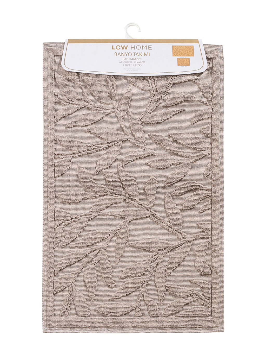 A set of two patterned bath mats.-4