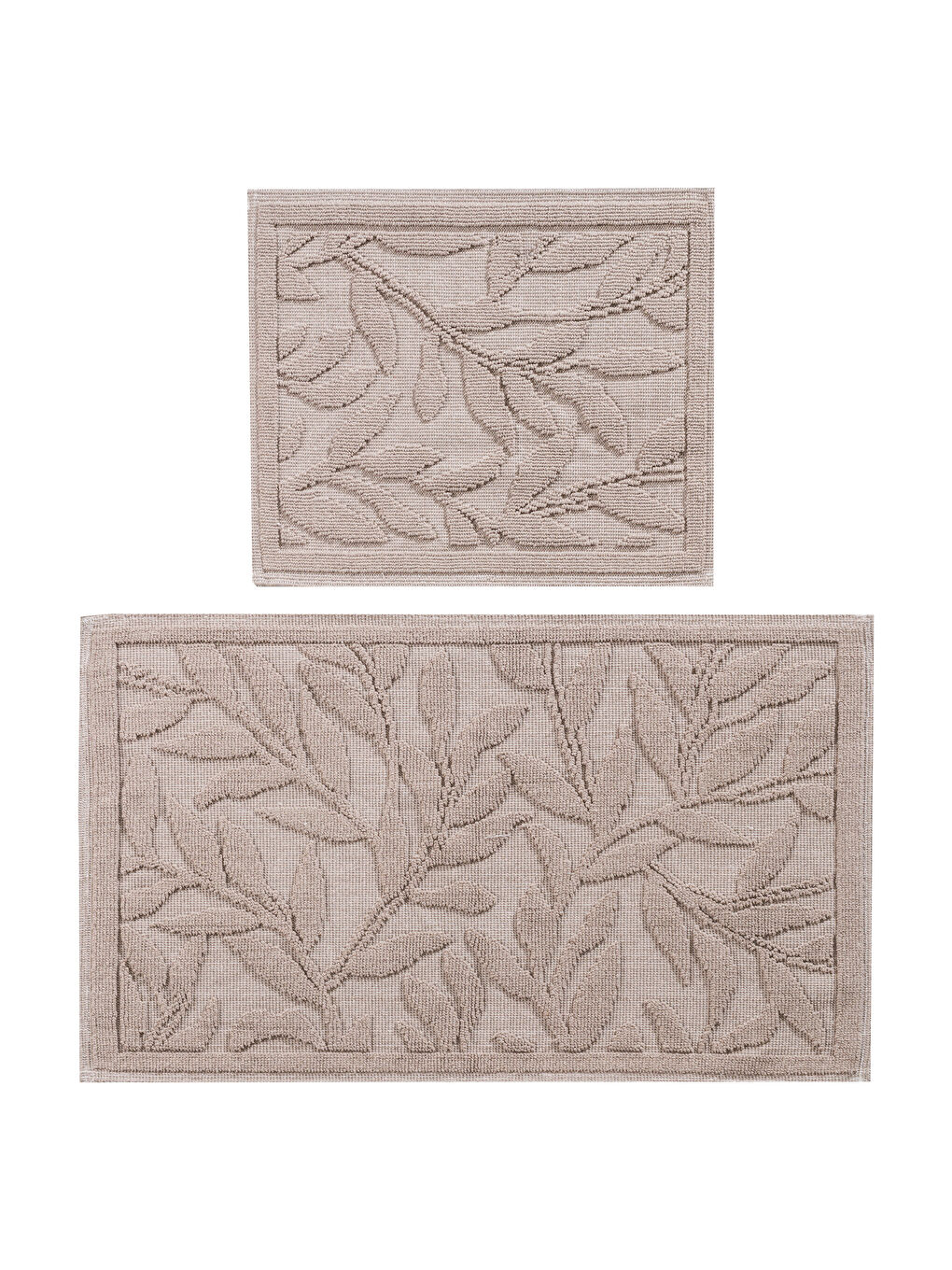 A set of two patterned bath mats.-5
