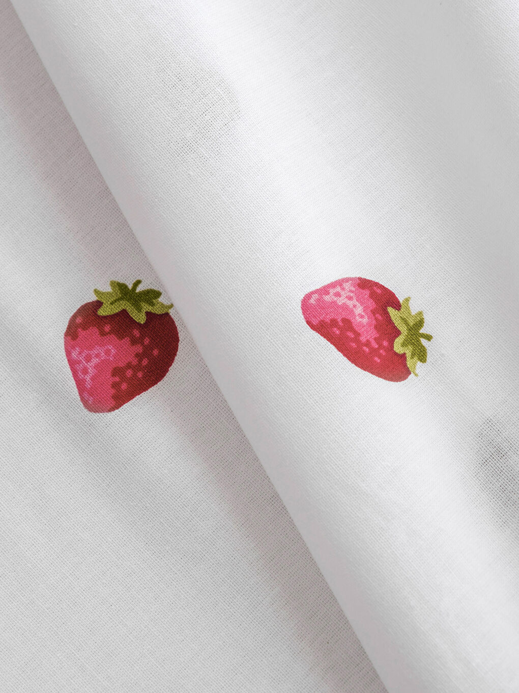 Sarı Çilek Desenli Çift Kişilik Lastikli Çarşaf-2