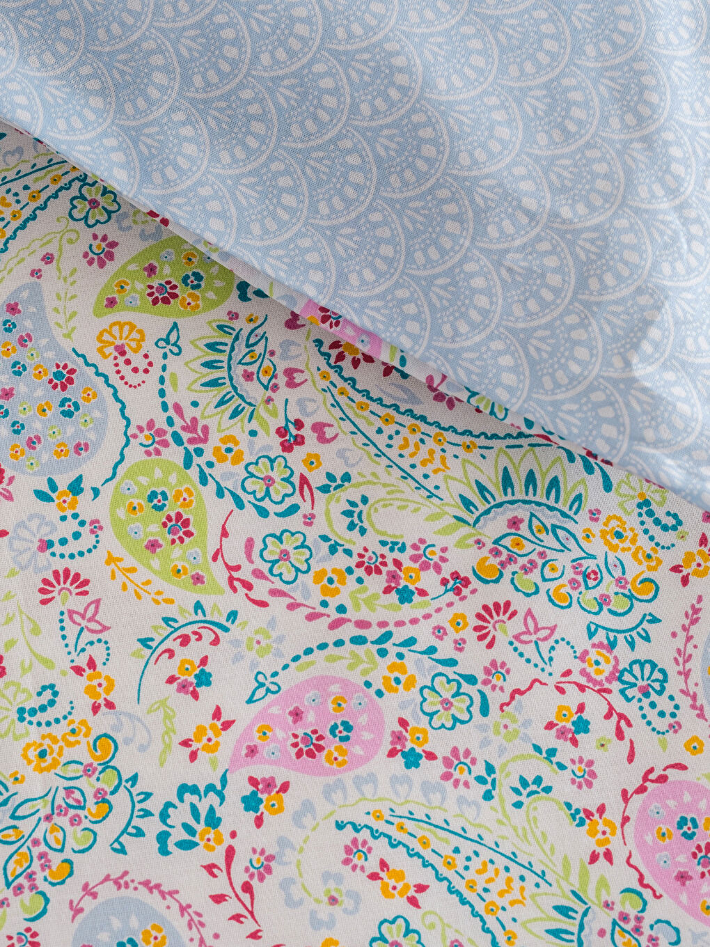 Karışık Çiçek Baskılı Çift Kişilik Nevresim Seti-4