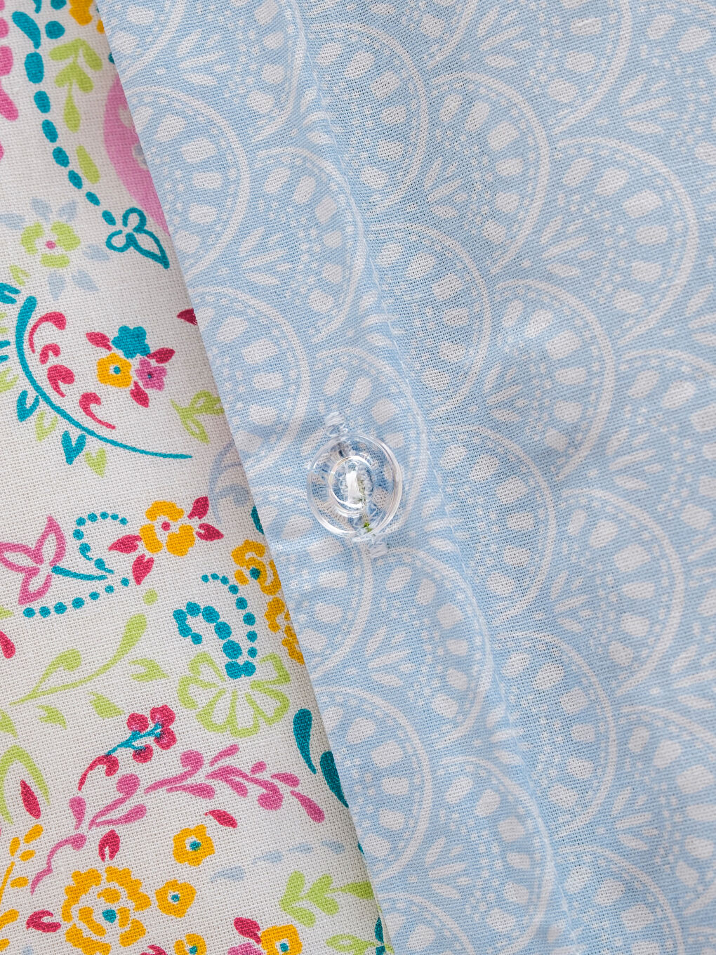 Karışık Çiçek Baskılı Çift Kişilik Nevresim Seti-5