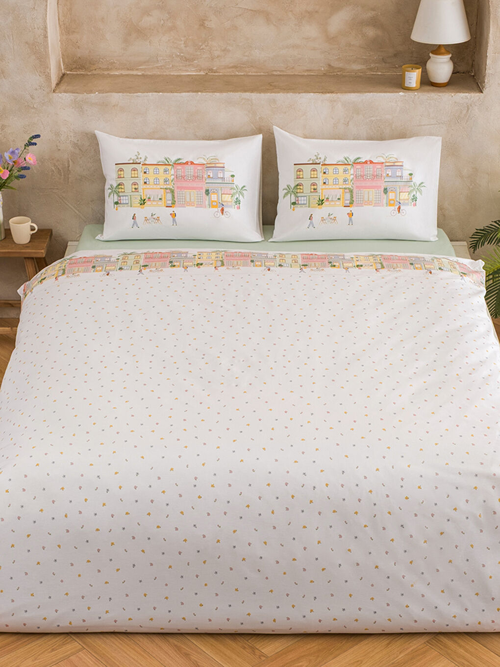 طقم غطاء لحاف مزدوج مطبوع-1