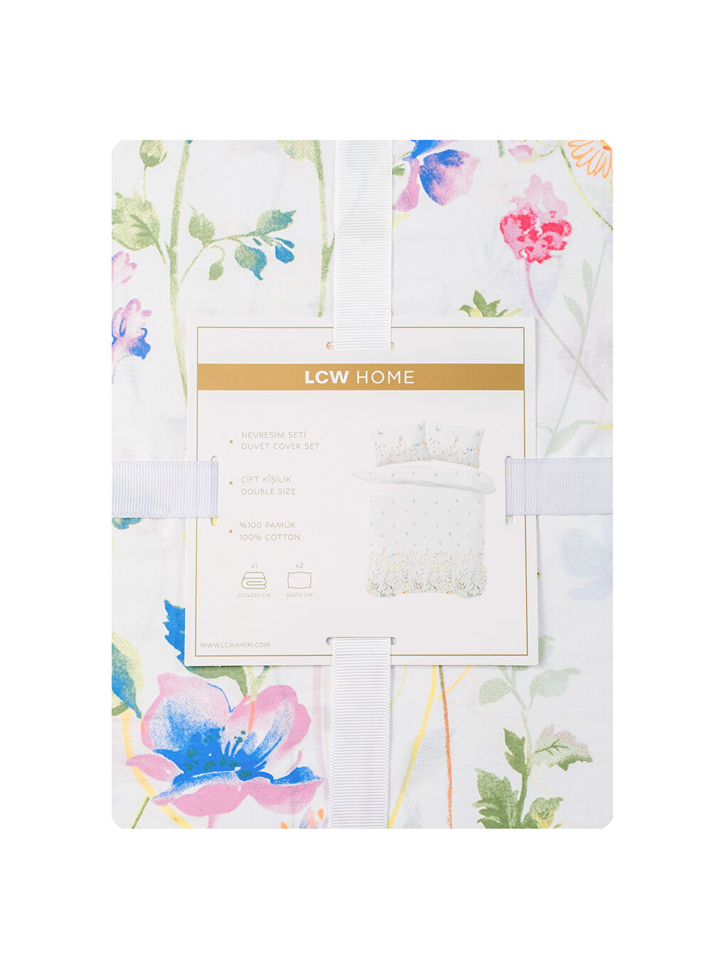 Karışık Çiçekli Çift Kişilik Nevresim Seti-6