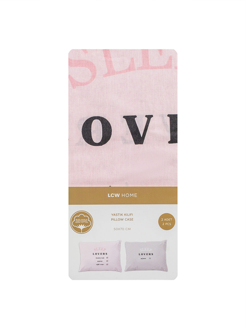 Karışık Baskılı Pamuklu Yastık Kılıfı 2'li 50x70 cm-4