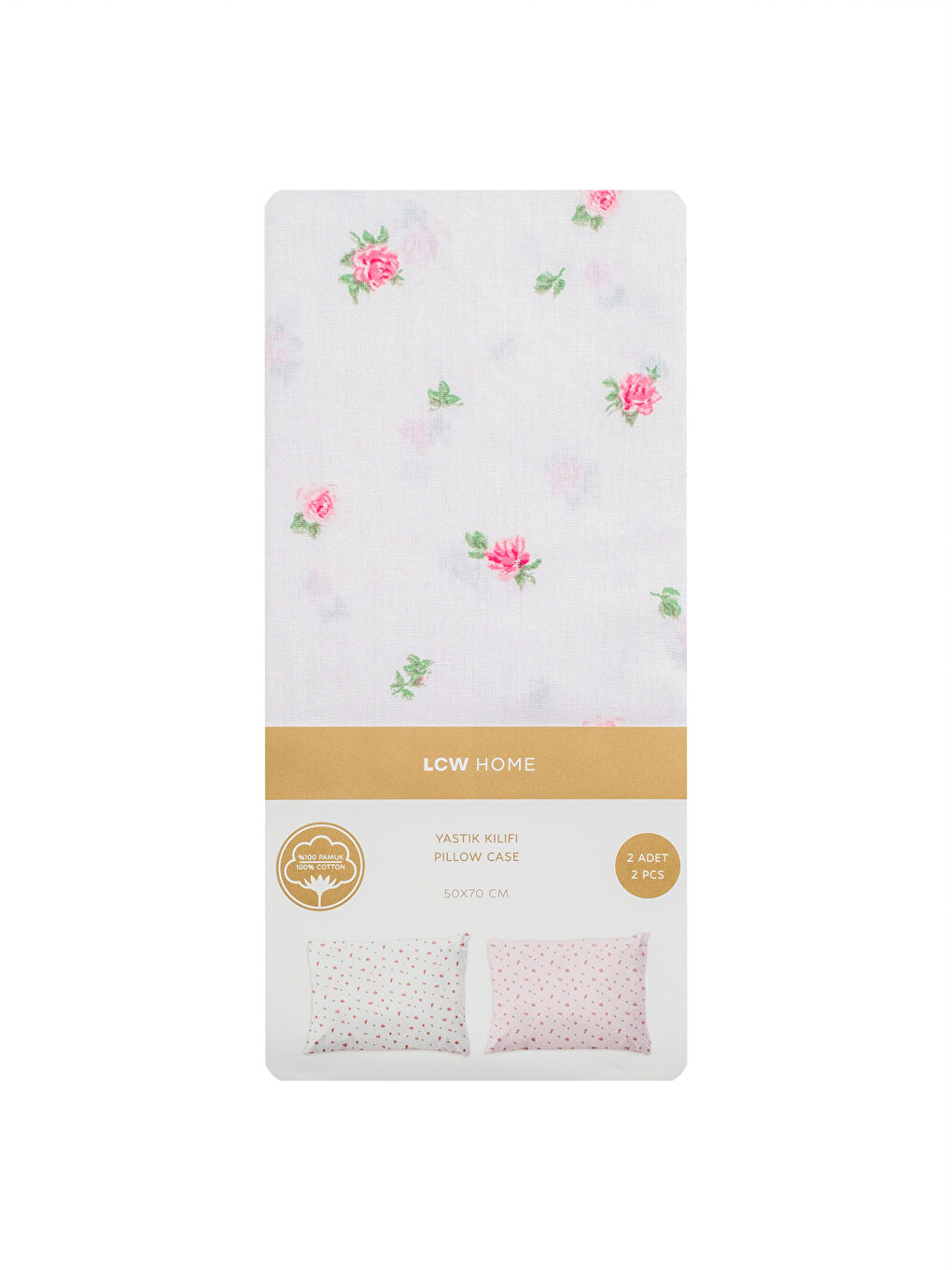 Karışık Pamuklu Yastık Kılıfı 2'li 50x70 cm-3