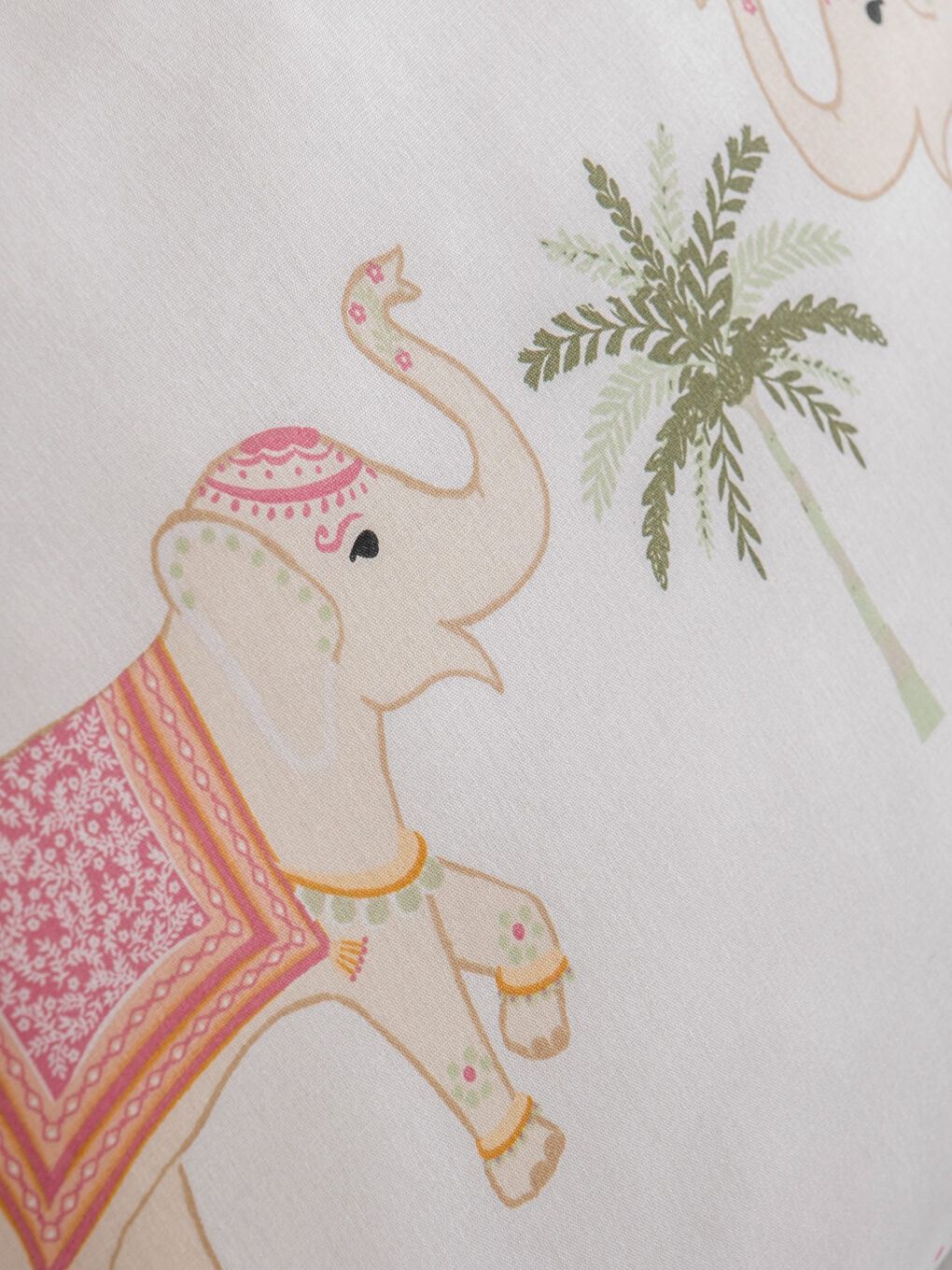 Karışık Fil Baskılı Pamuklu Yastık Kılıfı 50x70 cm 2'li-2