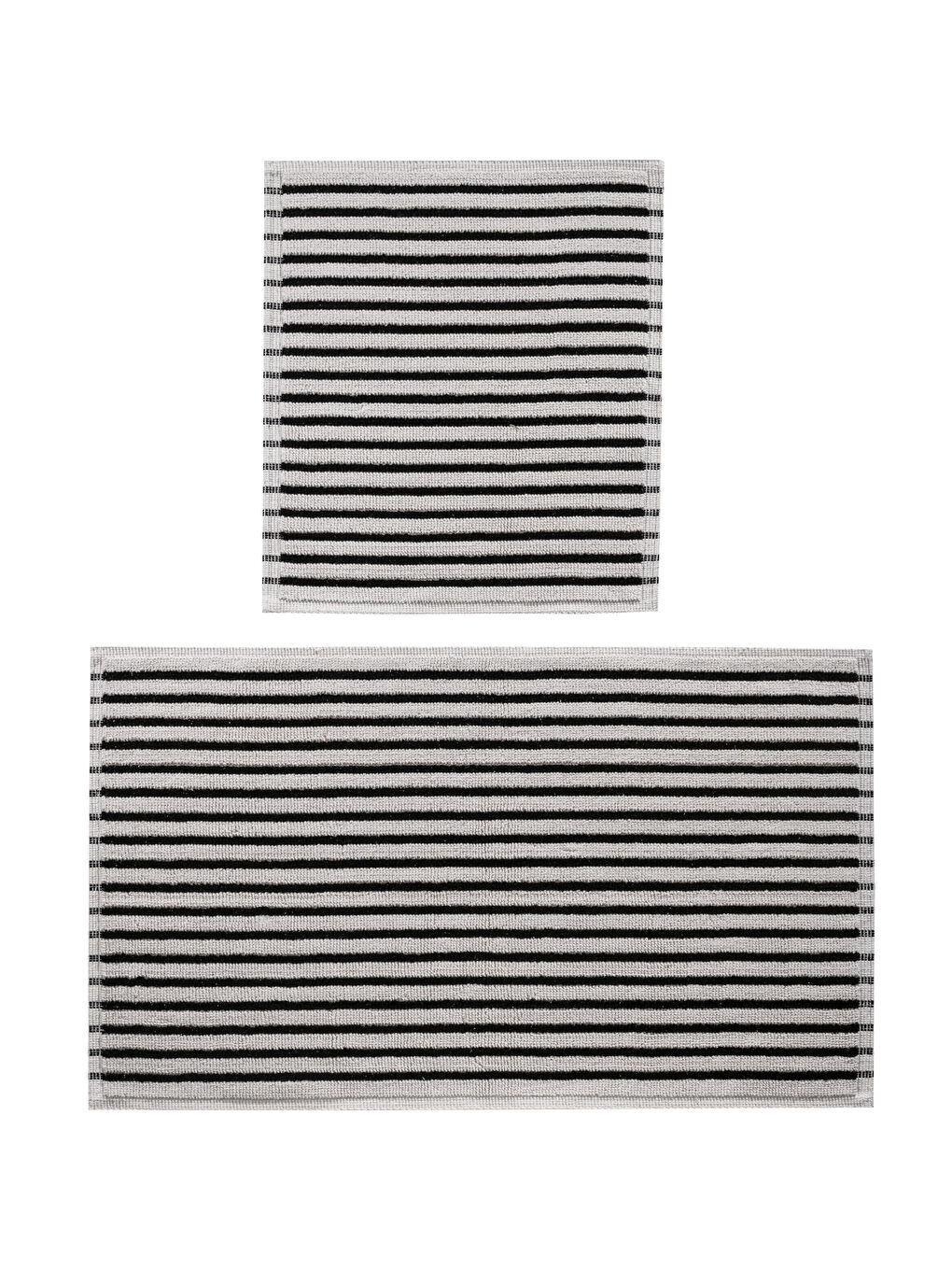 Siyah Çizgili Banyo Paspası 2'li-5