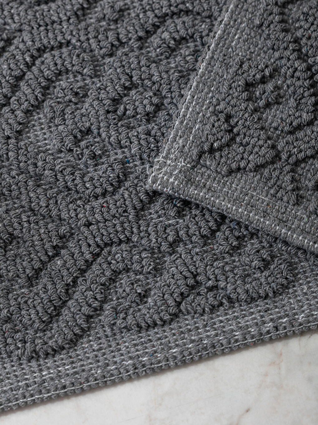 Gri Desenli Banyo Paspası 2'li-1