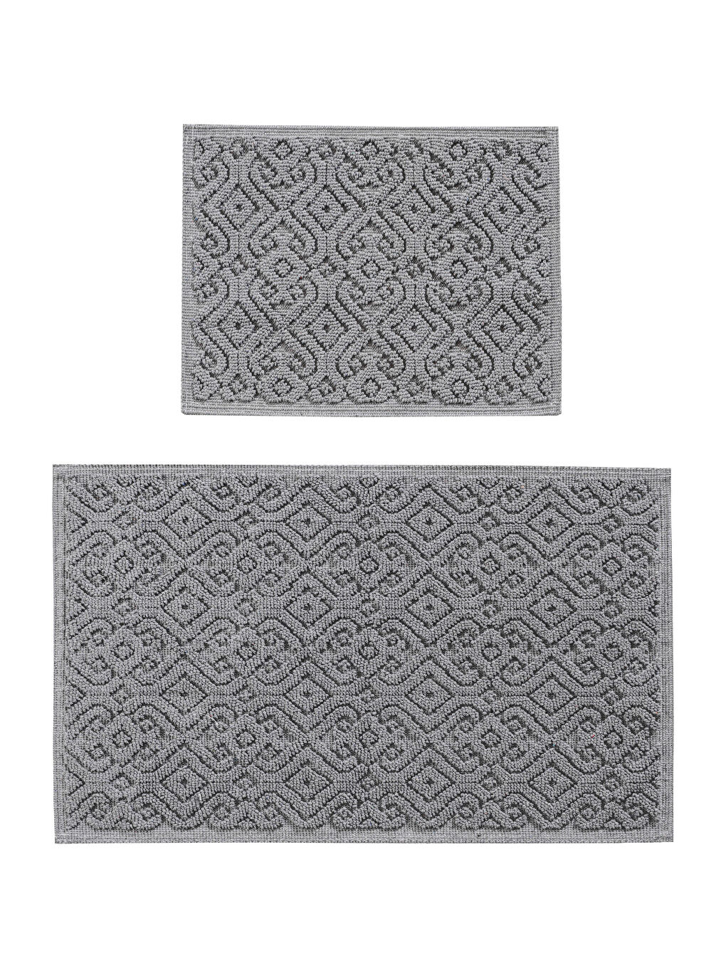 Gri Desenli Banyo Paspası 2'li-5
