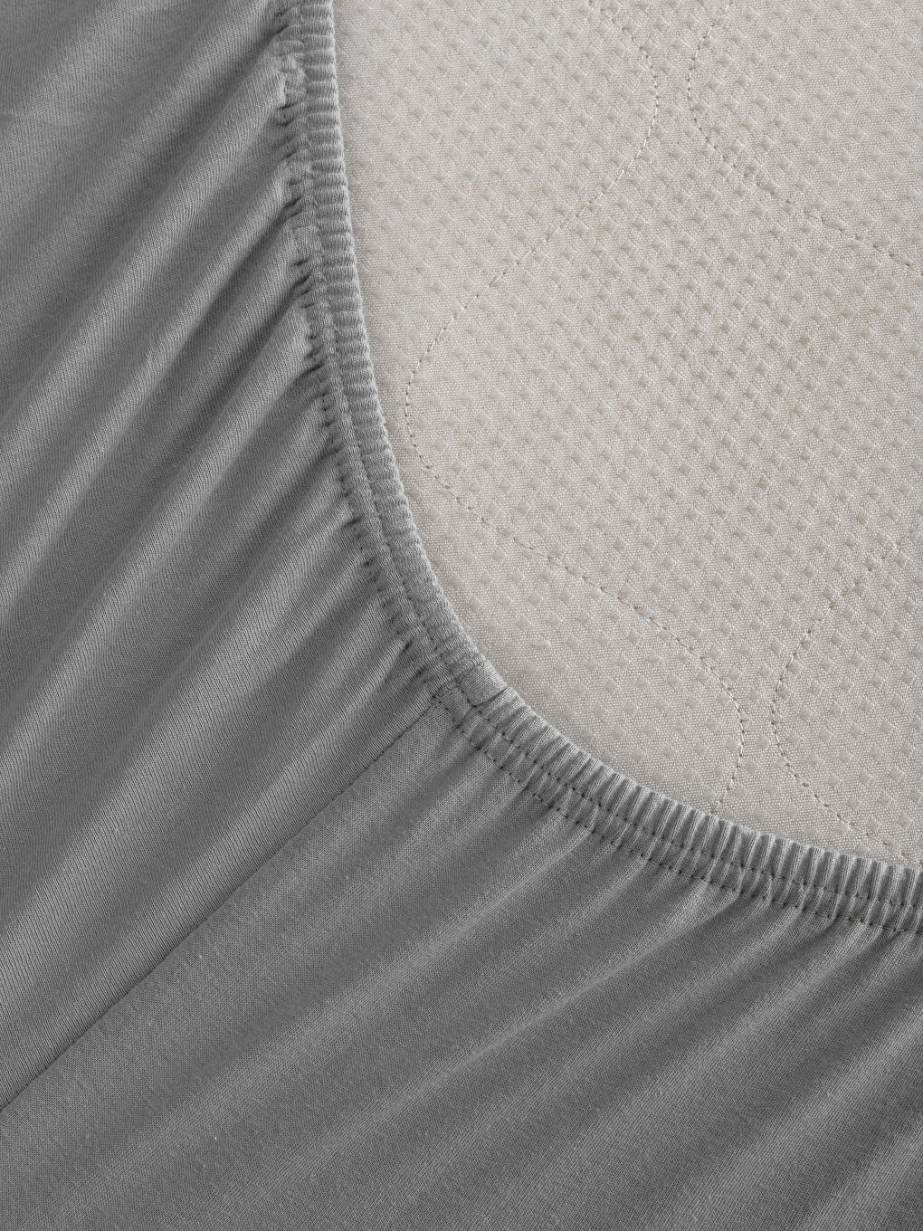 Gri Çift Kişilik Lastikli Çarşaf-3