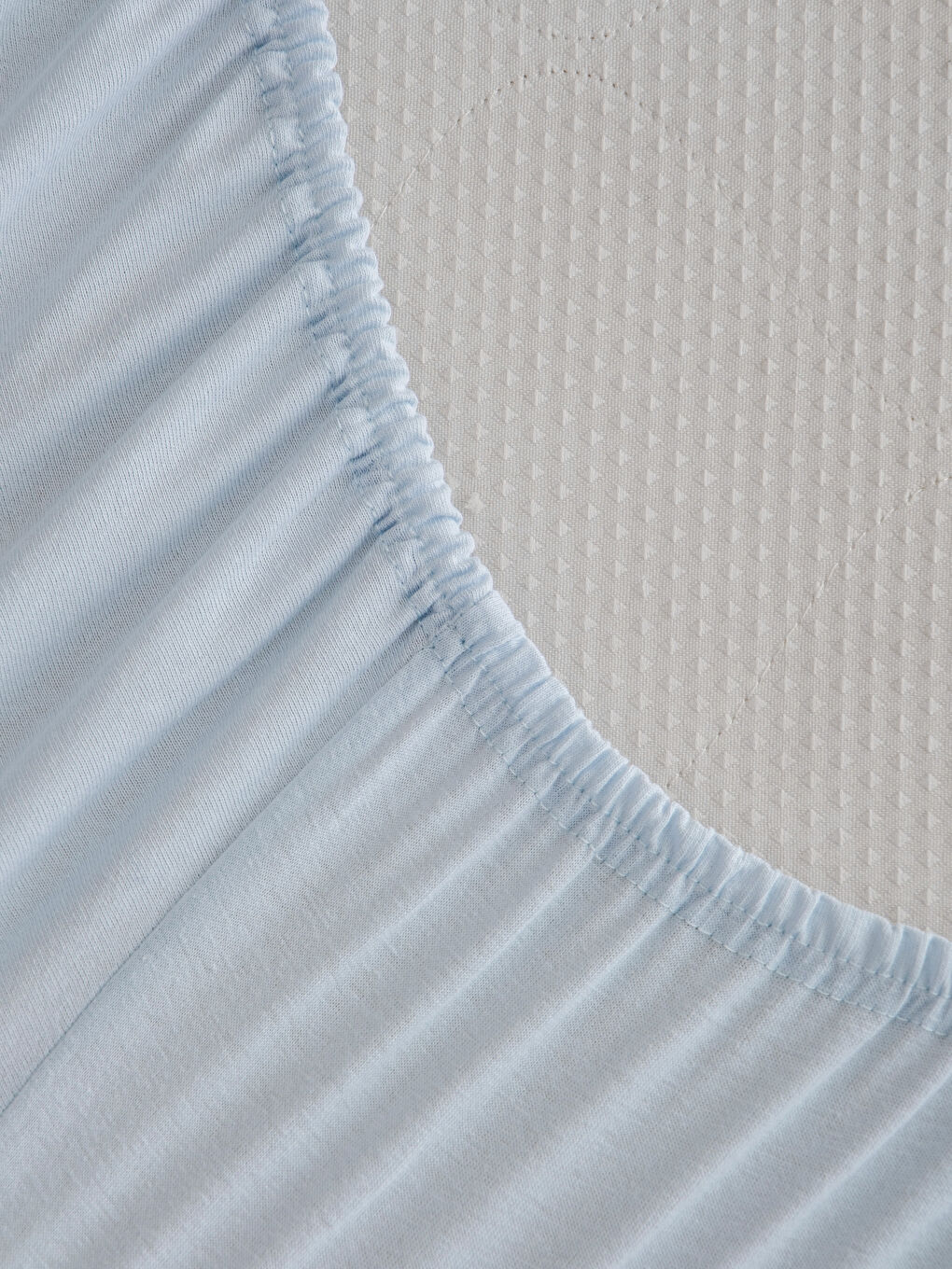 Mavi Çift Kişilik Lastikli Çarşaf-3