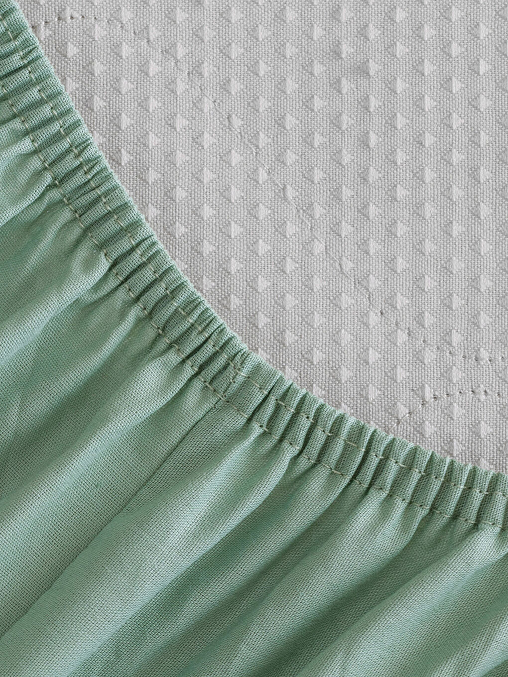 Yeşil Çift Kişilik Lastikli Çarşaf-3