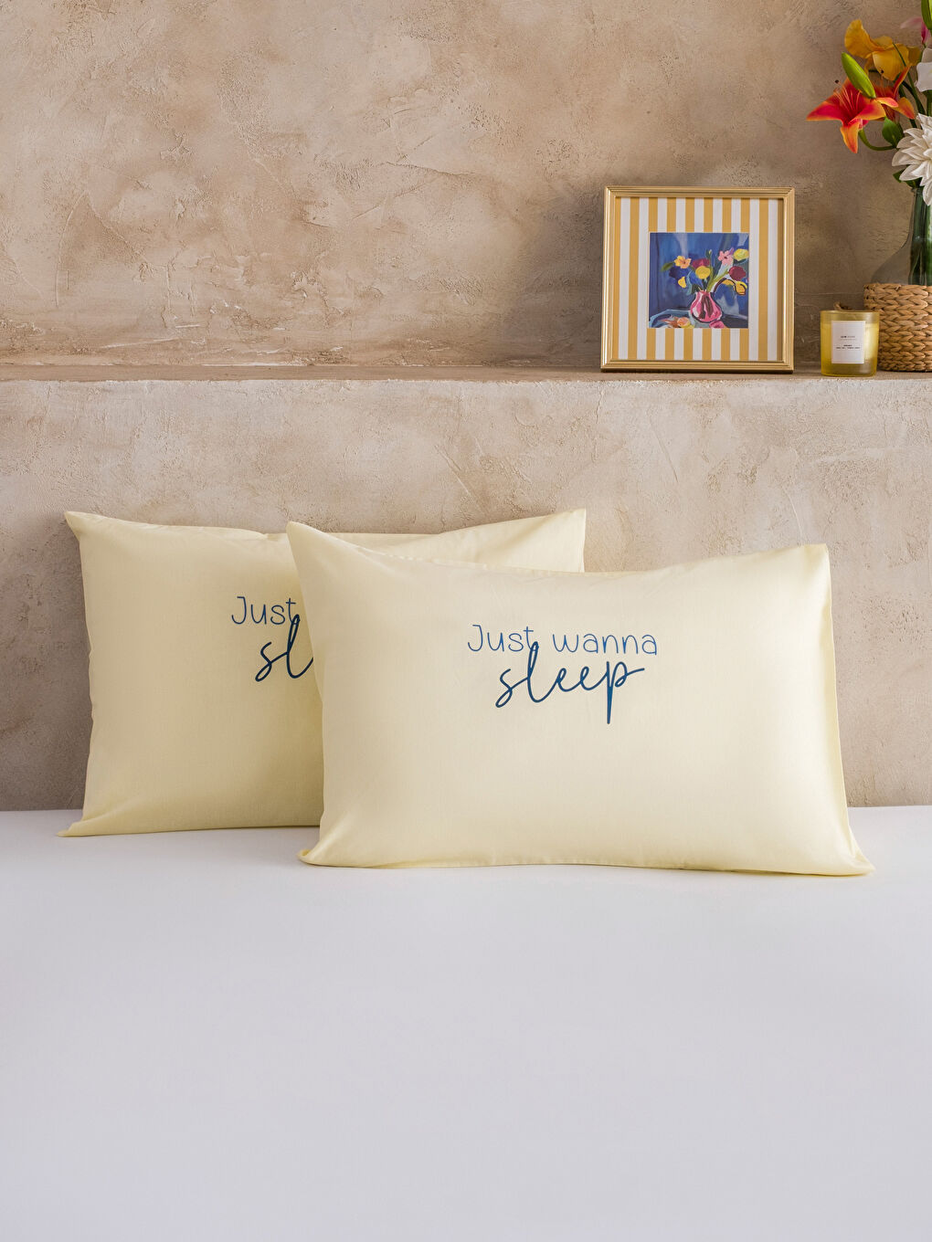 Karışık Baskılı Pamuklu Yastık Kılıfı 2'li 50x70 cm-1