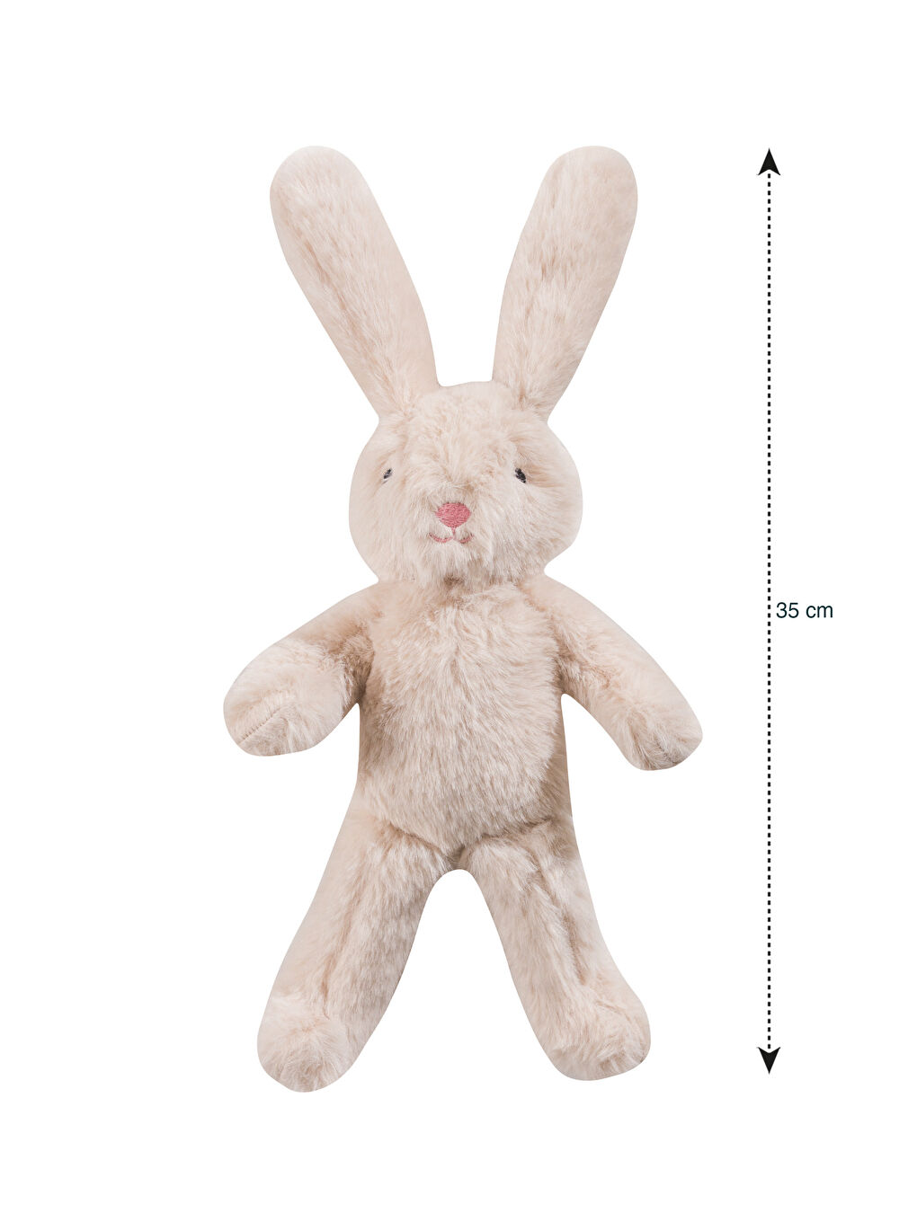 Bej Tavşan Figürlü Bebek Pelüş Kırlent 35 cm-3