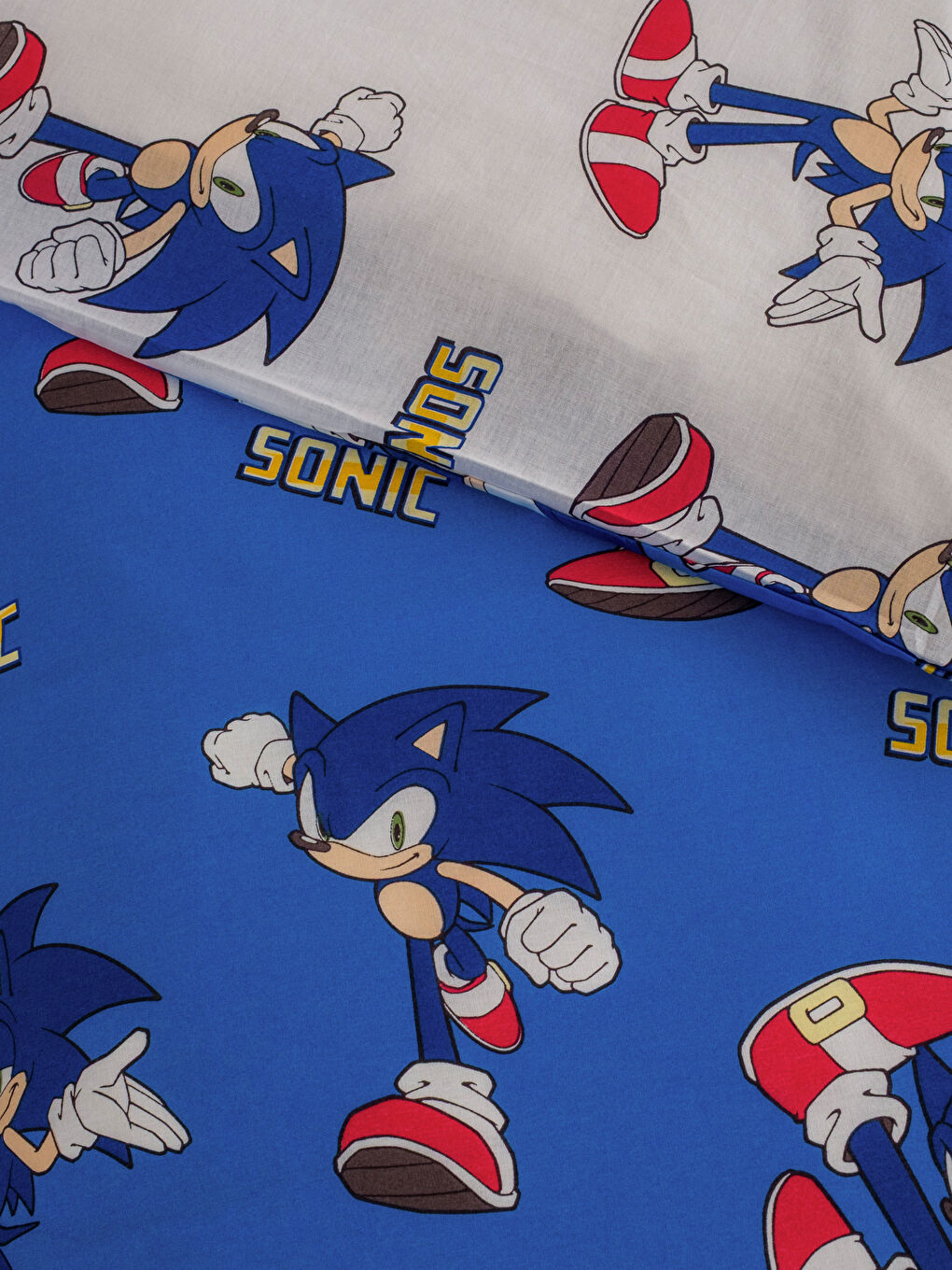 Karışık Sonic Baskılı Tek Kişilik Nevresim Seti-4