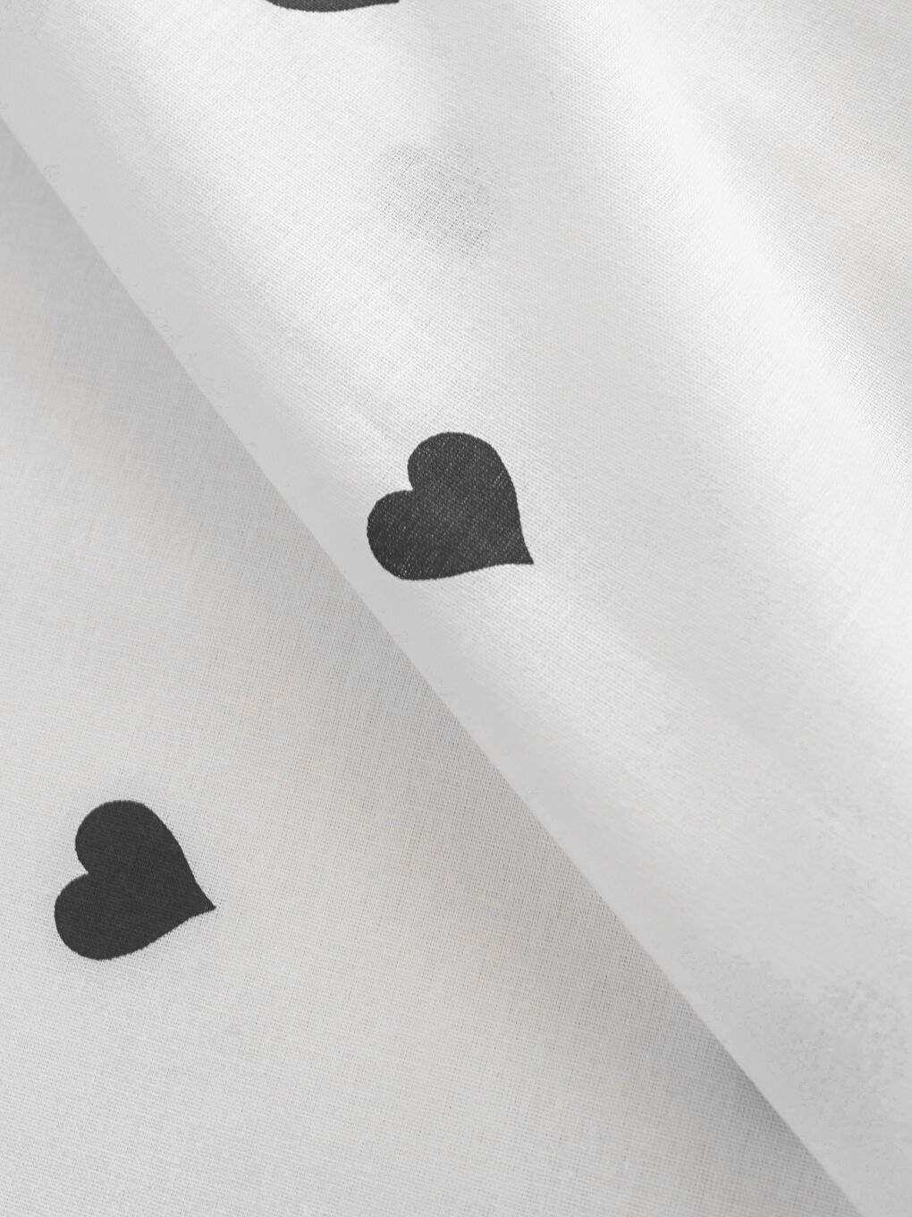 Siyah Kalp Baskılı Tek Kişilik Lastikli Çarşaf-2