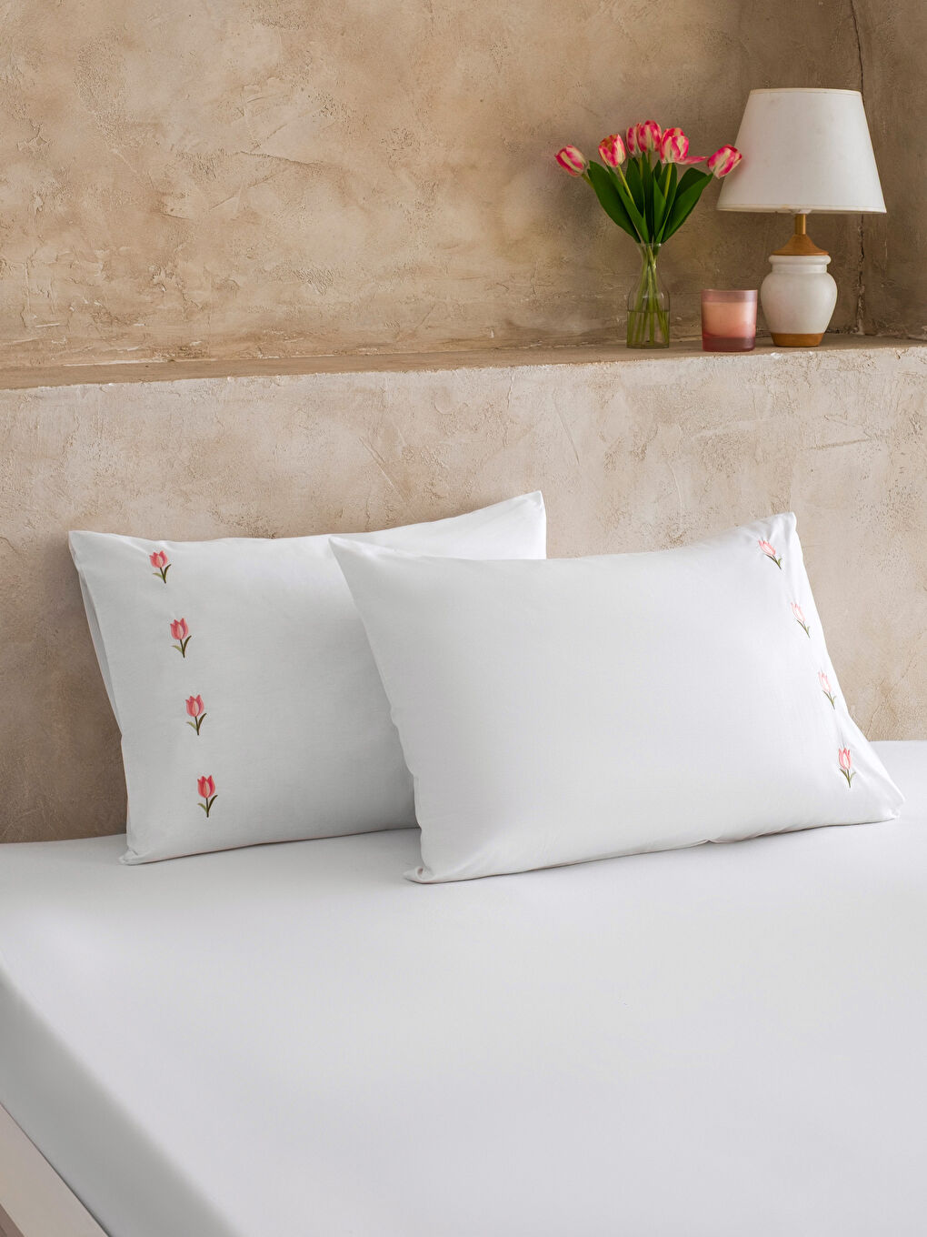 Karışık Pamuklu Yastık Kılıfı 2'li 50x70 cm