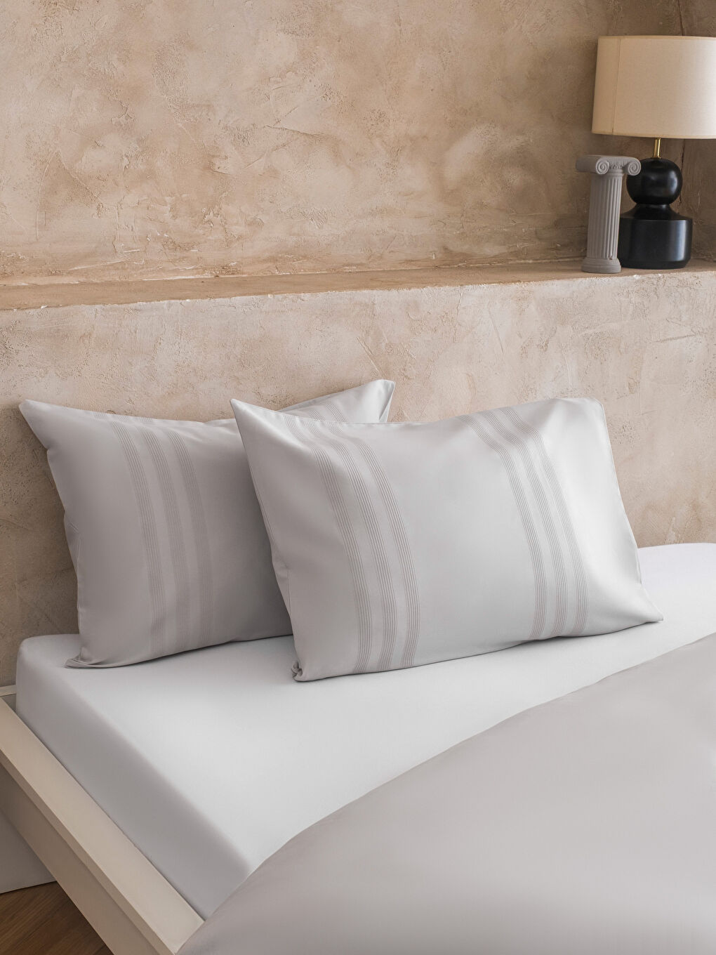 Gri Çizgili Çift Kişilik Nevresim Seti-2