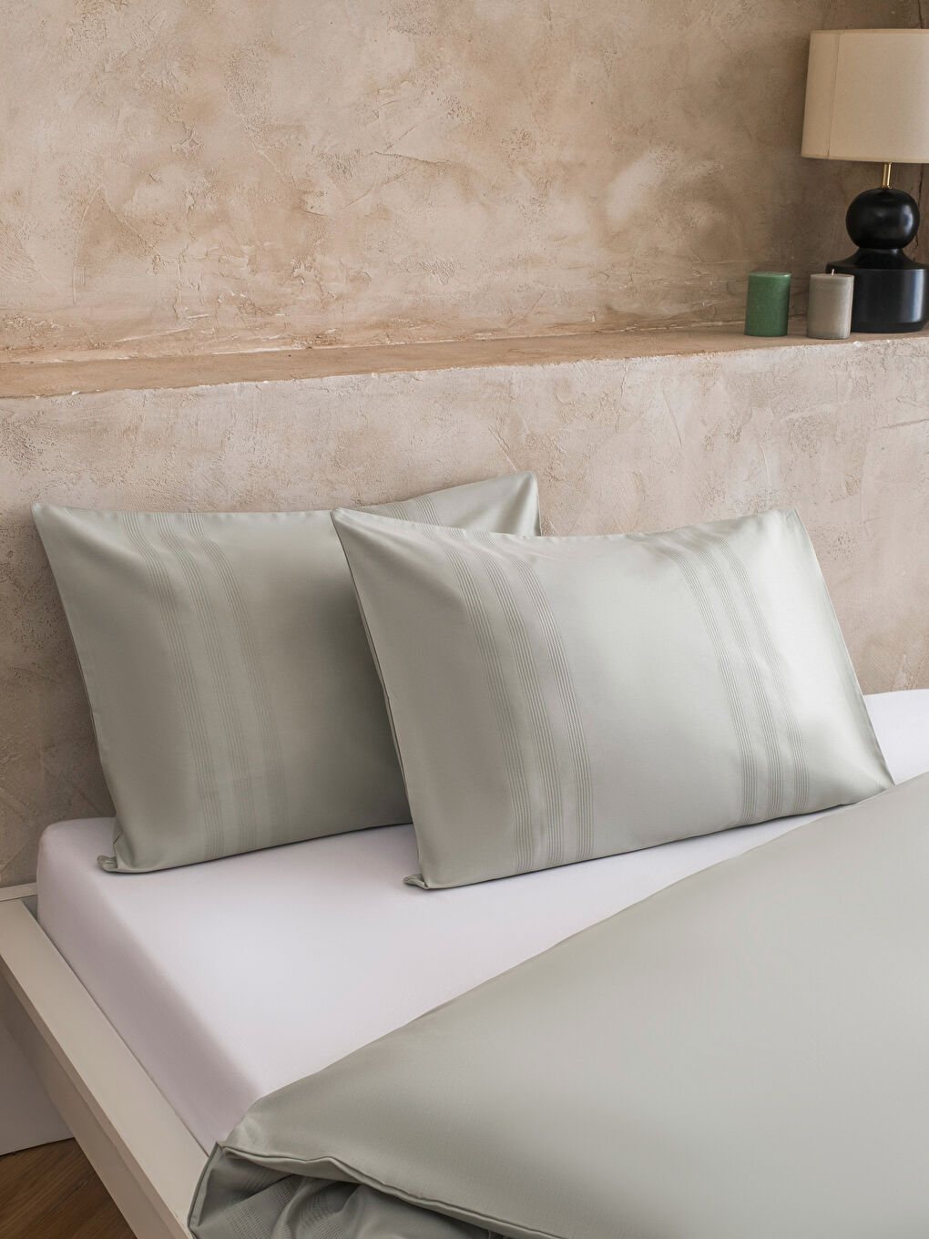 Yeşil Çizgili Çift Kişilik Nevresim Seti-2