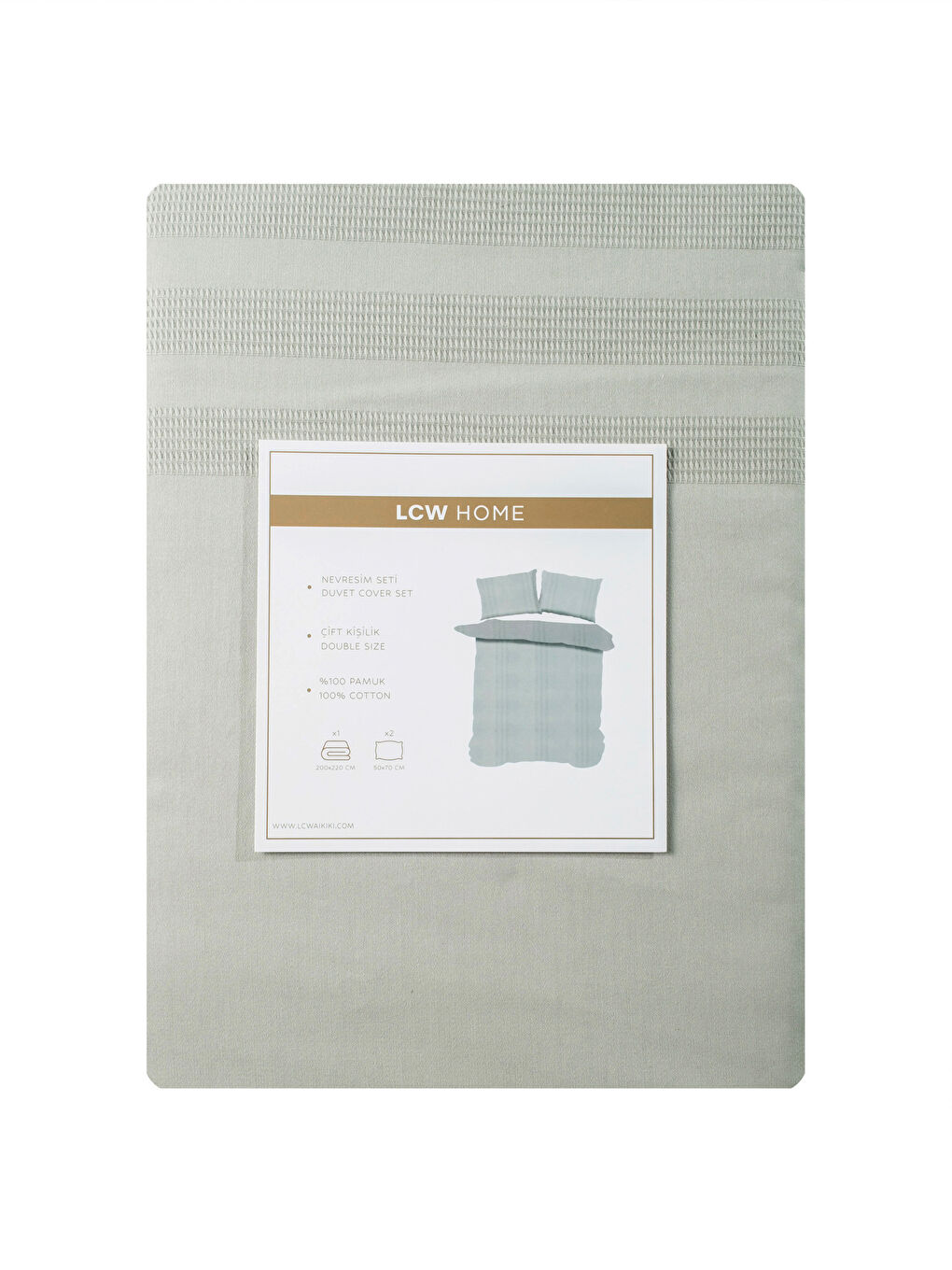 Yeşil Çizgili Çift Kişilik Nevresim Seti-6