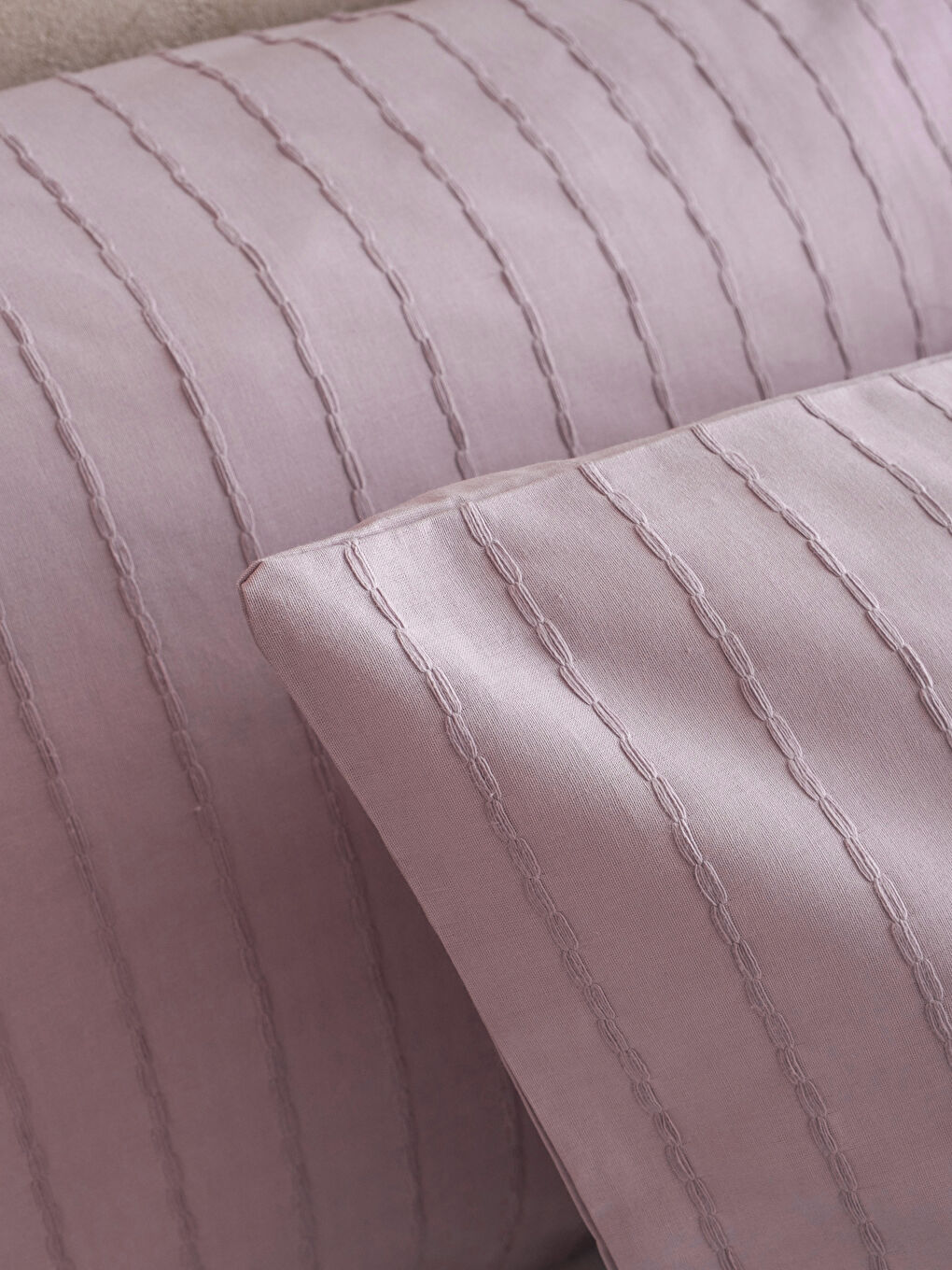 Pembe Çizgili Çift Kişilik Nevresim Seti-3