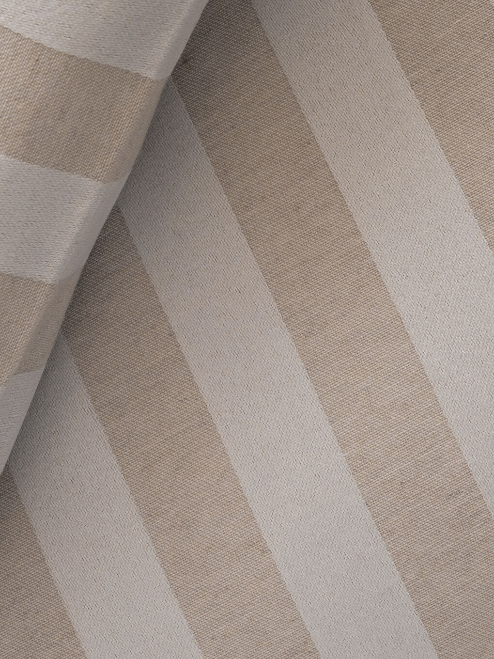 Bej Çizgi Desenli Çift Kişilik Nevresim Takımı-5