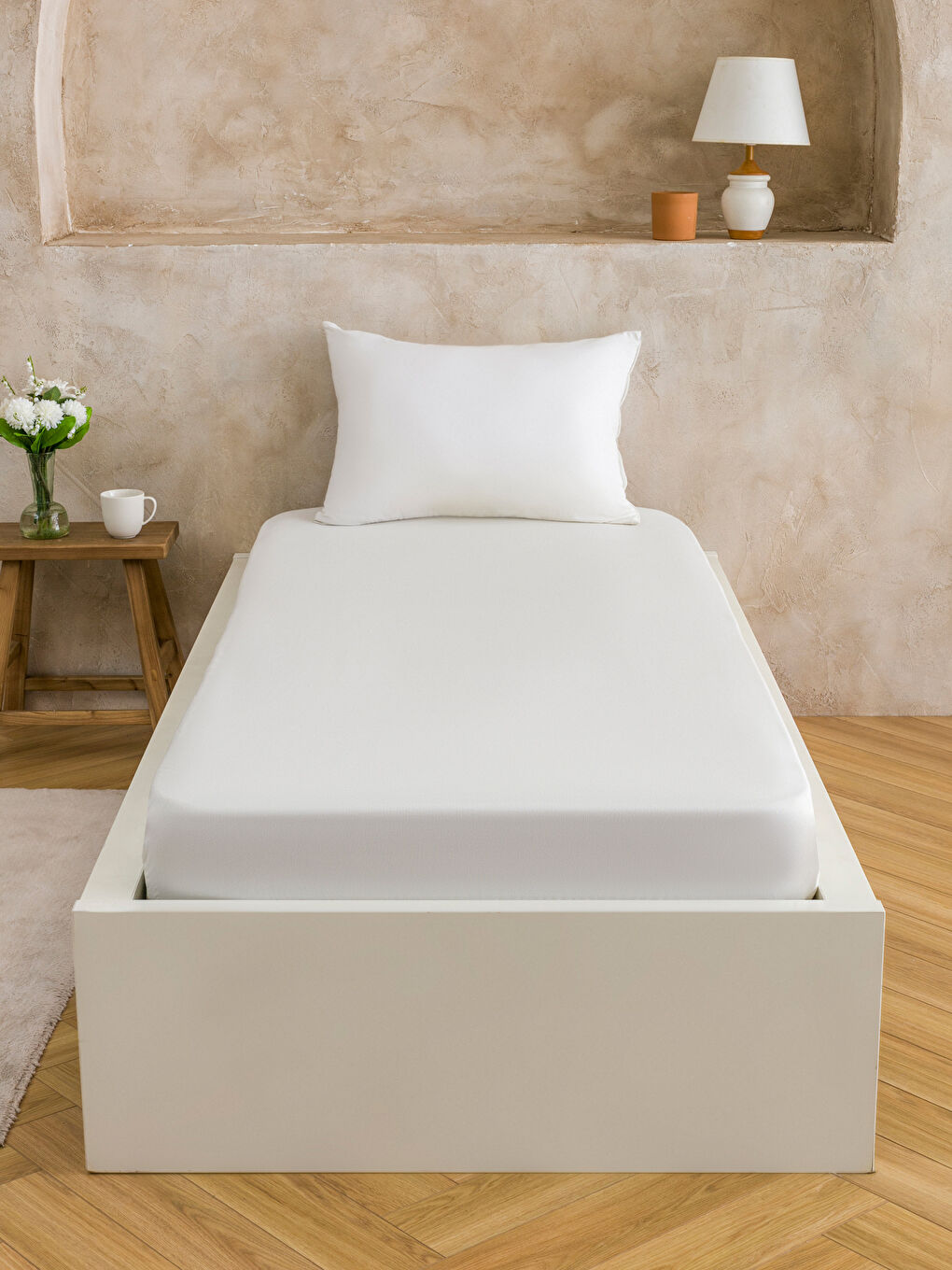 Ekru Tek Kişilik Çarşaf