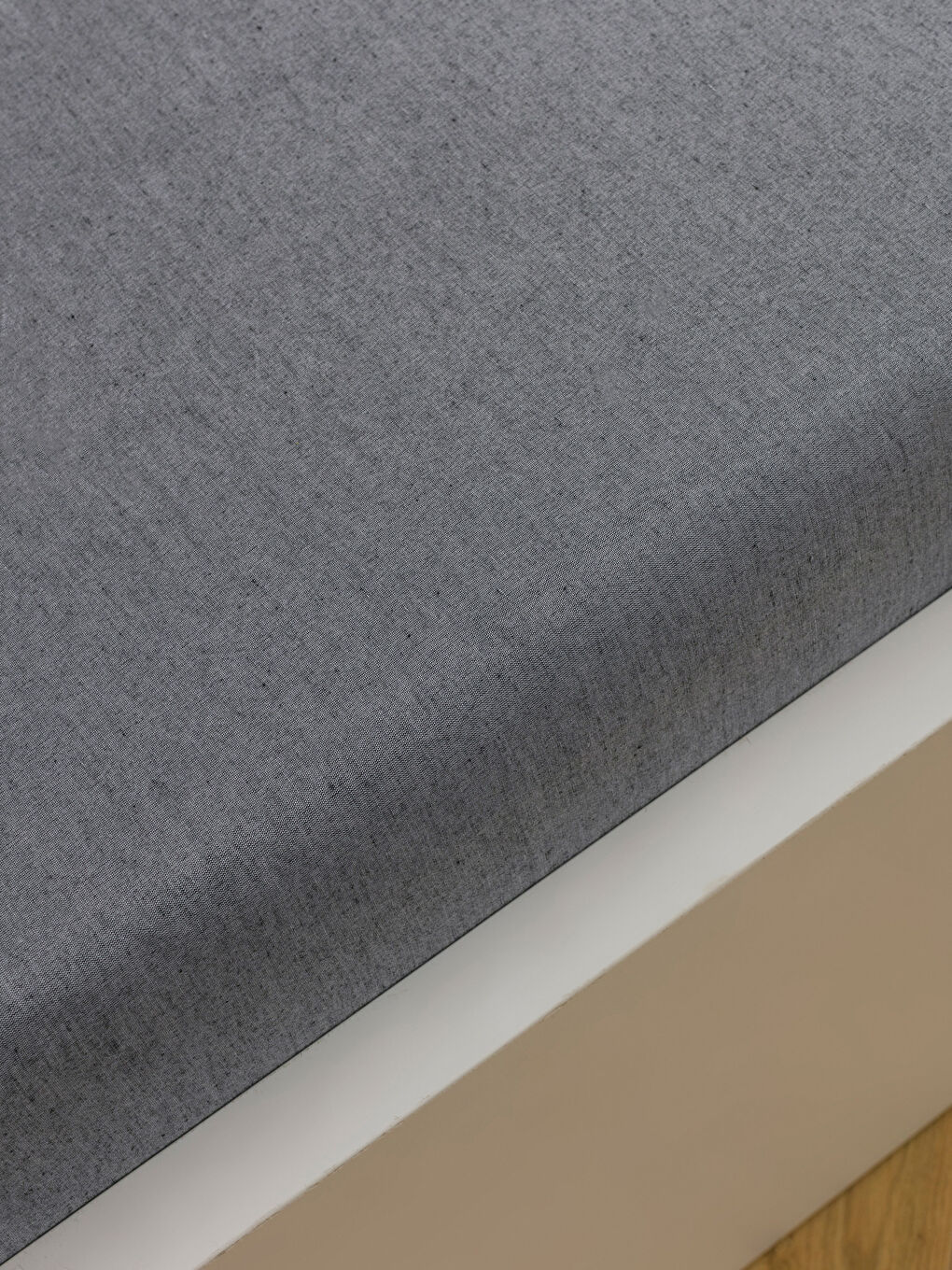 Gri Çift Kişilik Lastikli Çarşaf-1