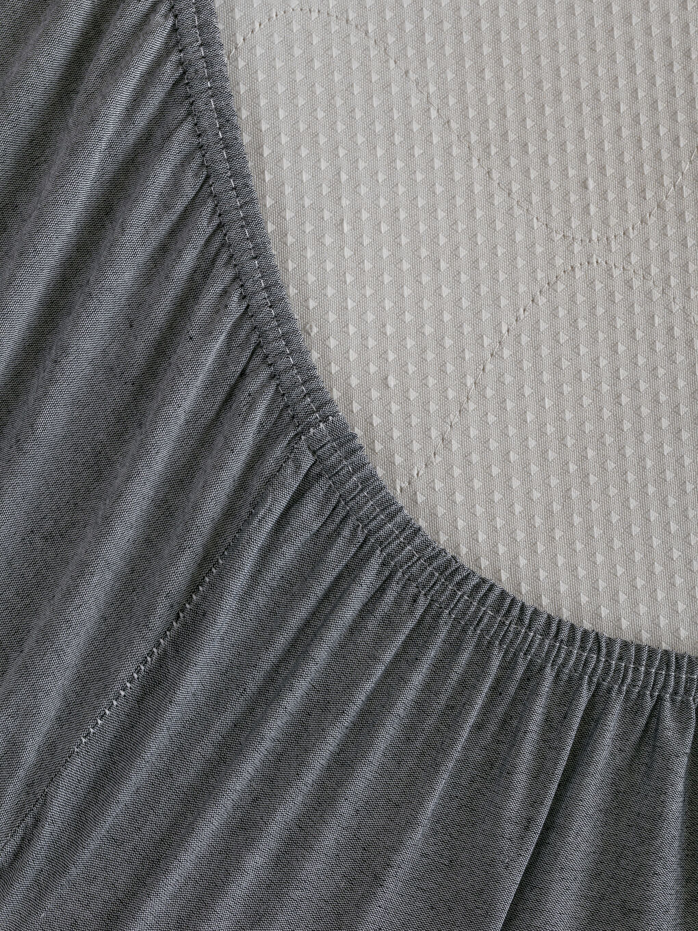 Gri Çift Kişilik Lastikli Çarşaf-3