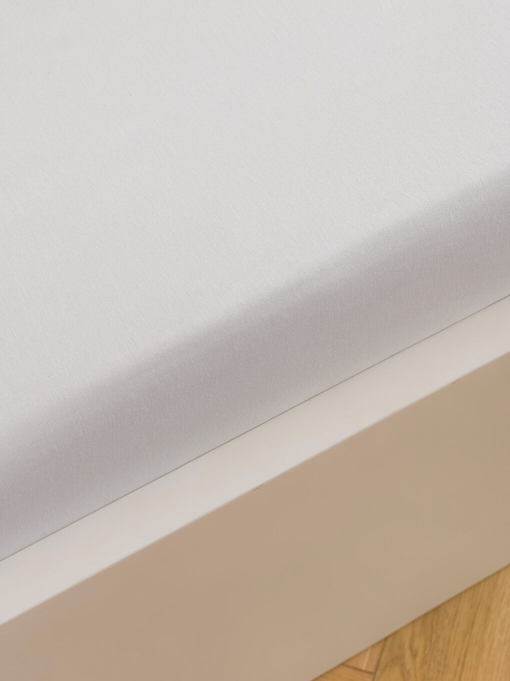 Ekru Çift Kişilik Lastikli Çarşaf-1