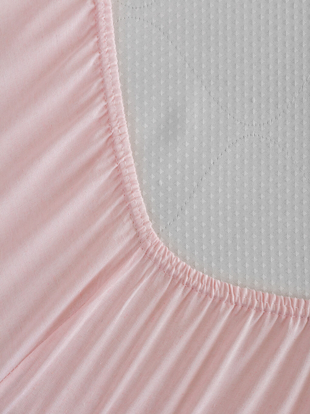 Pembe Çift Kişilik Lastikli Çarşaf-3