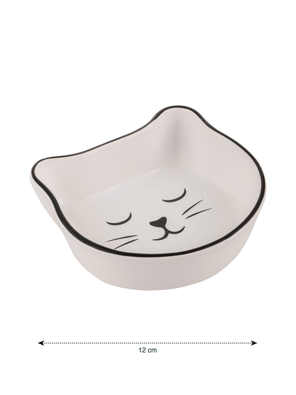 Beyaz Kedi Figürlü Seramik Çerezlik-3