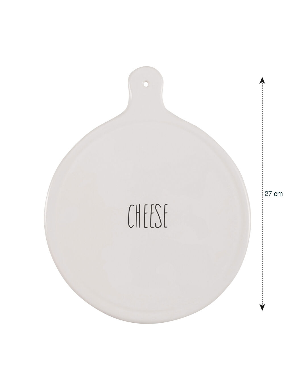 Ekru Baskılı Seramik Peynir Tabağı 27 cm-3