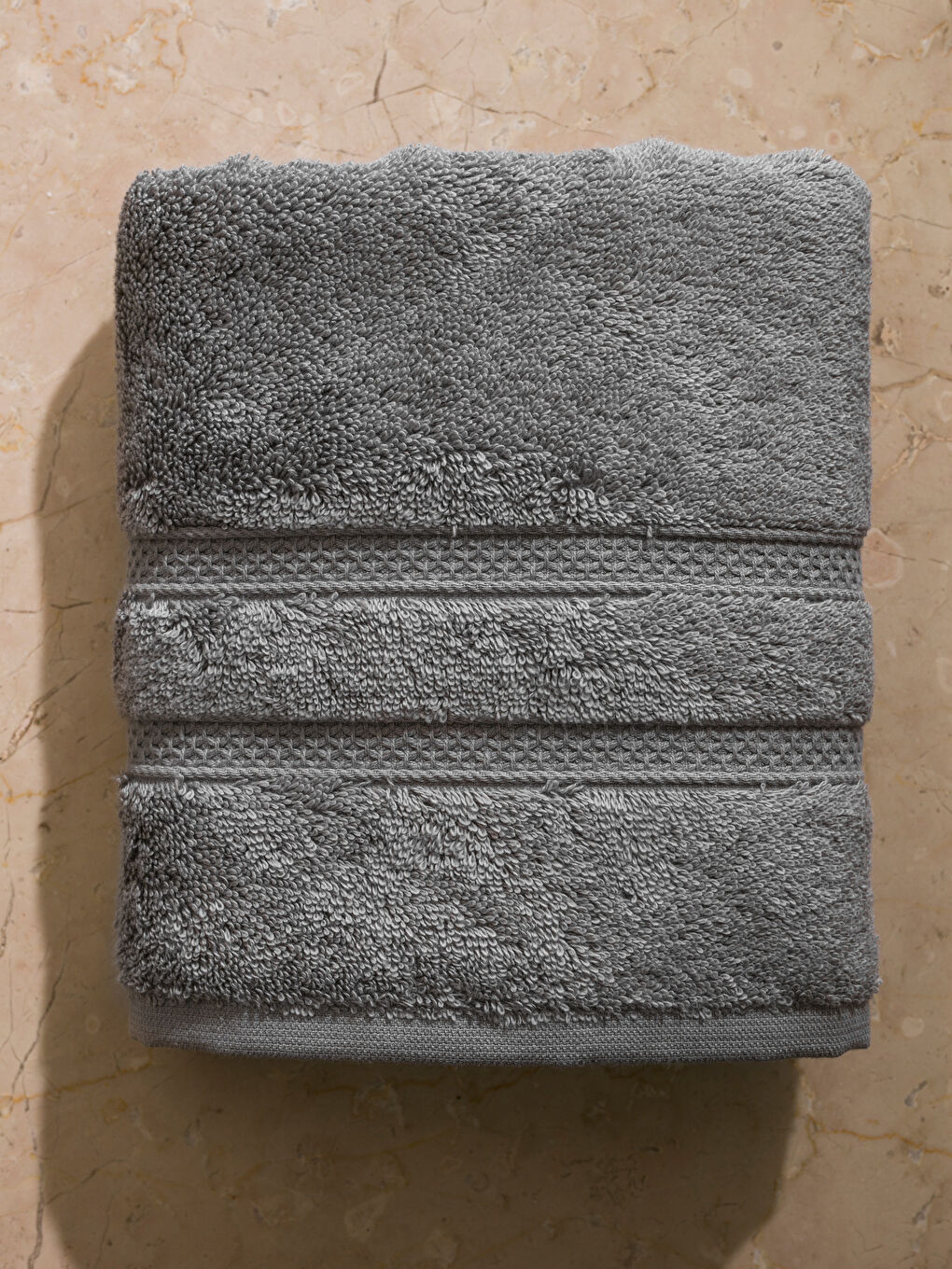 Gri Pamuklu Yüz Havlusu 50x80 cm-2