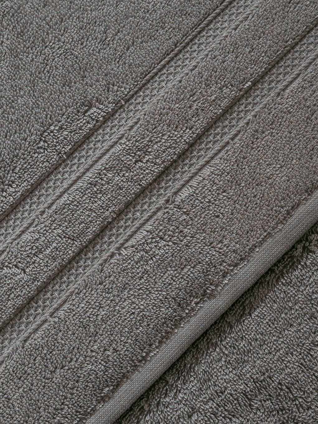 Gri Pamuklu Yüz Havlusu 50x80 cm-3