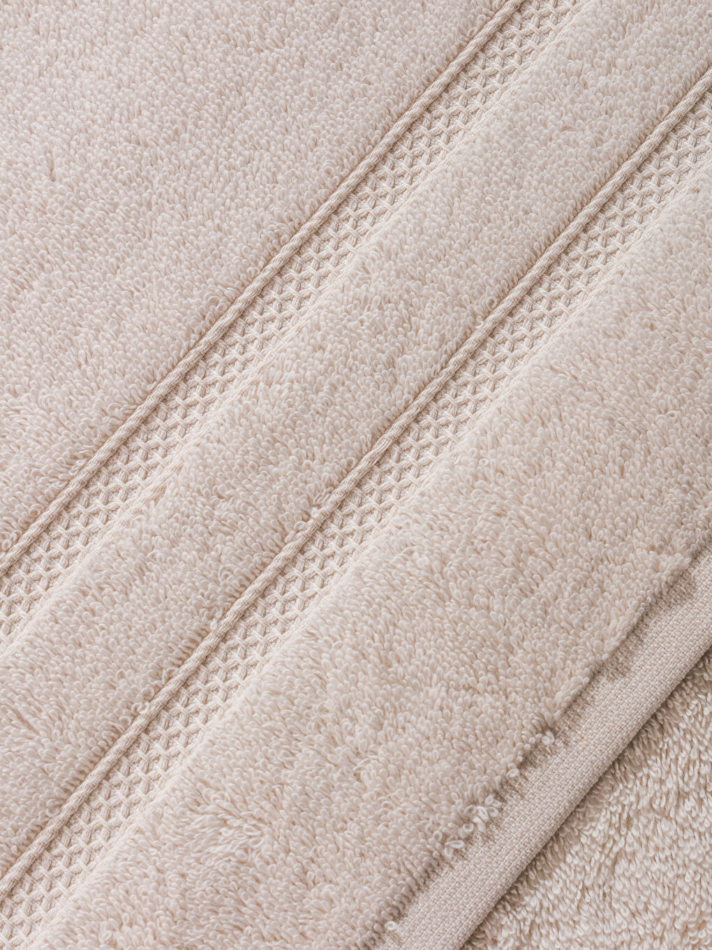 Bej Pamuklu Yüz Havlusu 50x80 cm-3