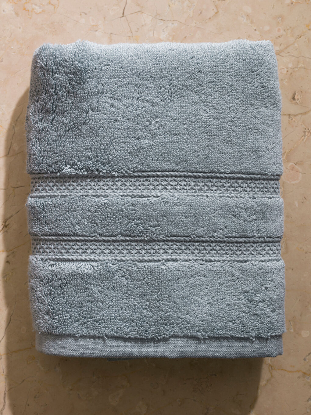 Mavi Pamuklu Yüz Havlusu 50x80 cm-2