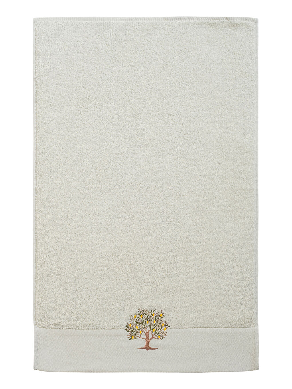 Yeşil Ağaç Nakışlı Yüz Havlusu 50x80 cm-4