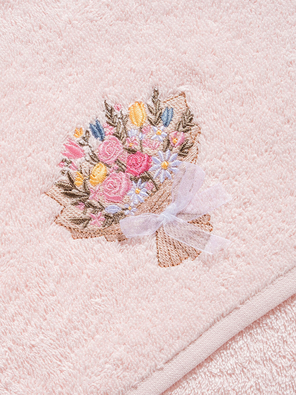 Floral Embroidered Hand Towel 50x80 cm-3