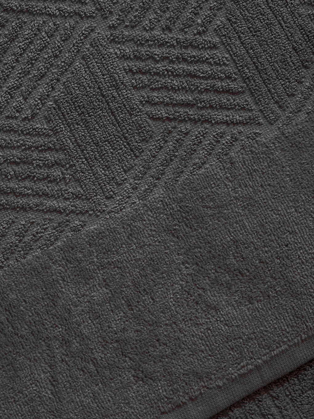 Antrasit Pamuklu Banyo Havlusu 100x150 cm-2