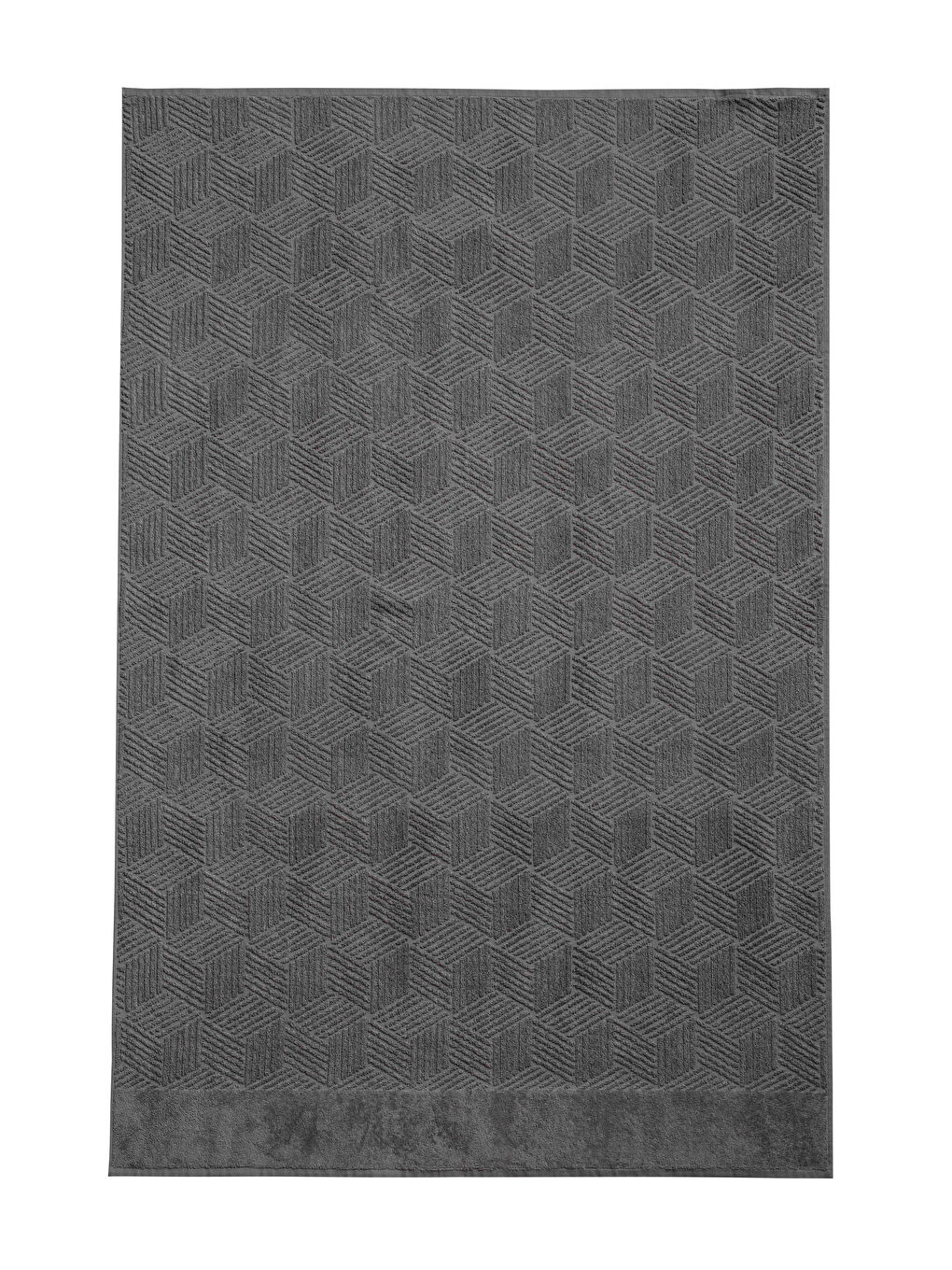 Antrasit Pamuklu Banyo Havlusu 100x150 cm-3