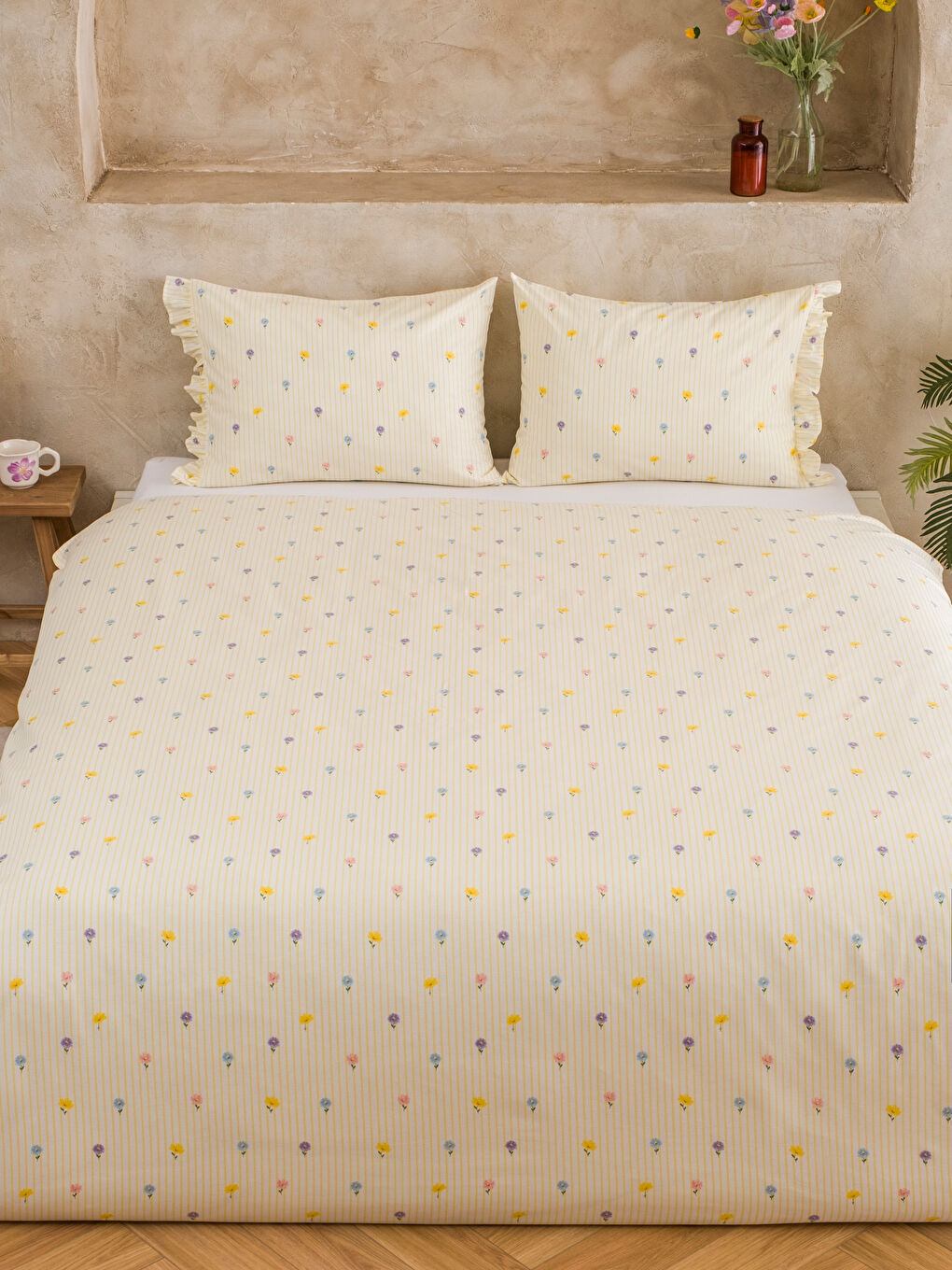 Set duple posteljine sa cvetnim printom-1