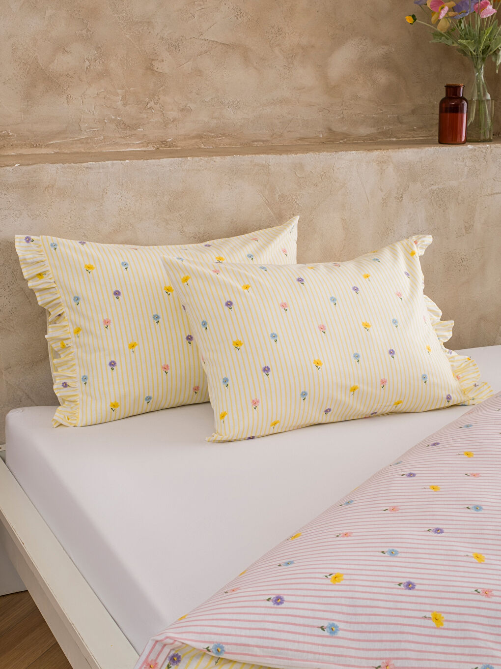 Set duple posteljine sa cvetnim printom-2