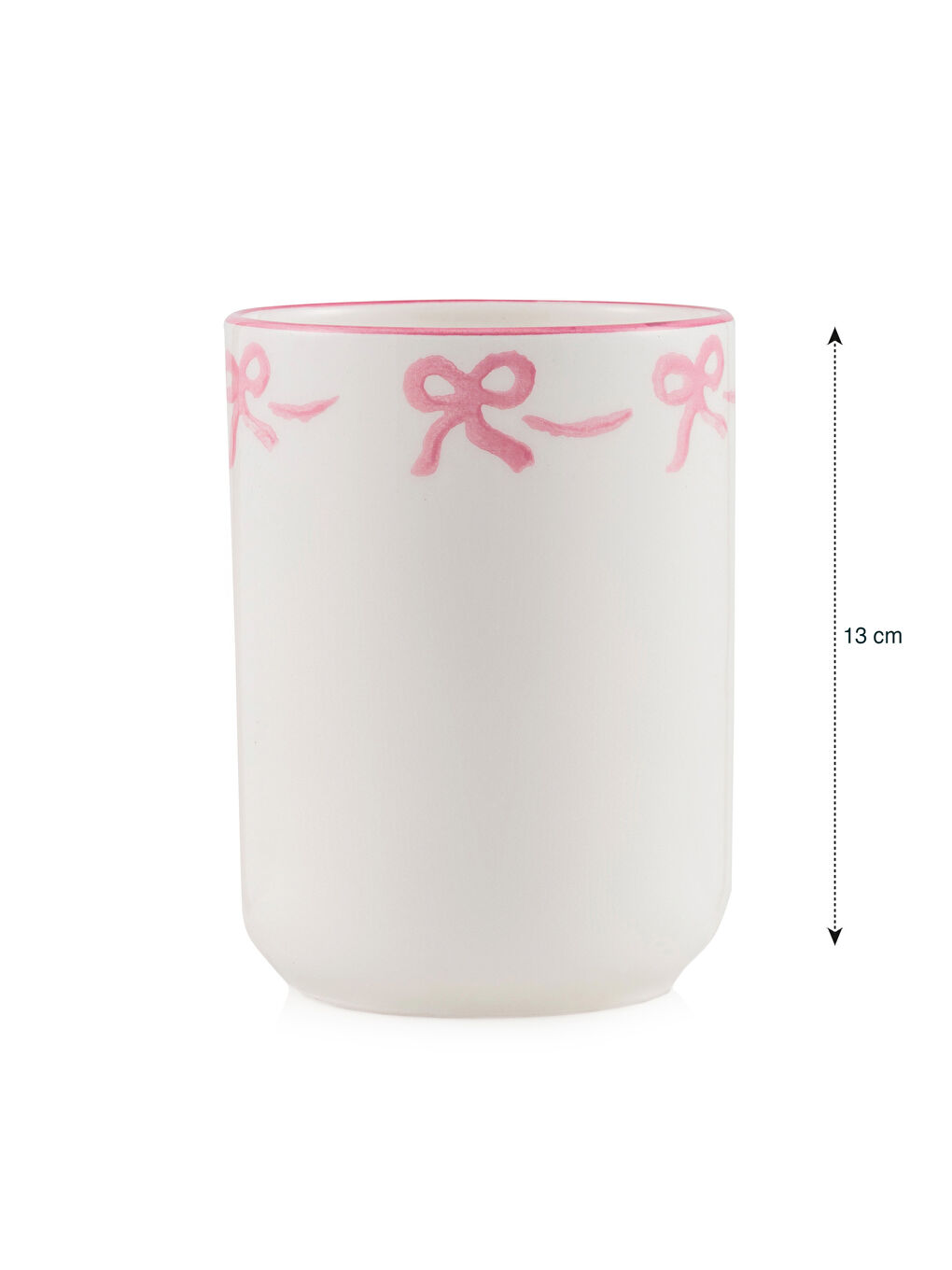 Pembe  Fiyonk Baskılı Seramik Kaşıklık 13 cm-3